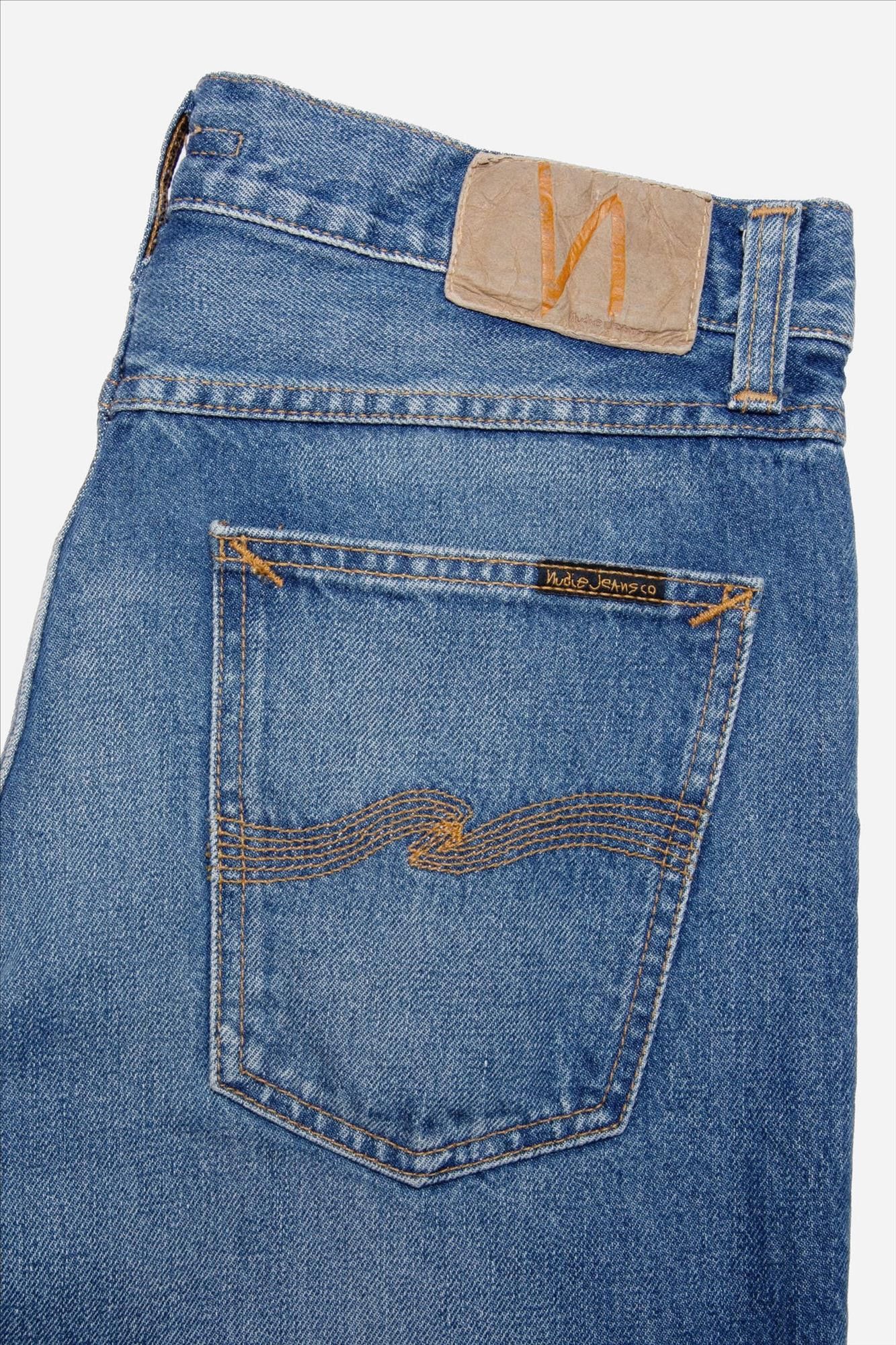 Nudie Jeans Co. - Blauwe Steady Eddie tapered jeans