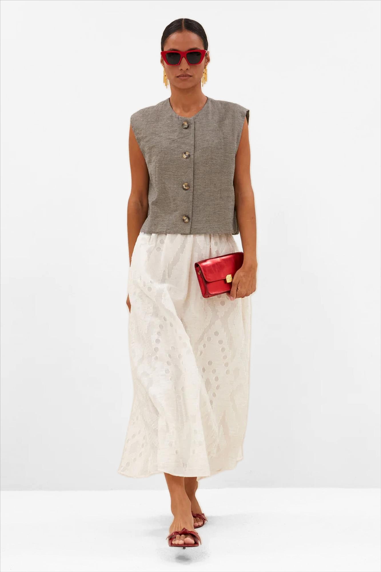 BY BAR - Ecru Juta Mist rok