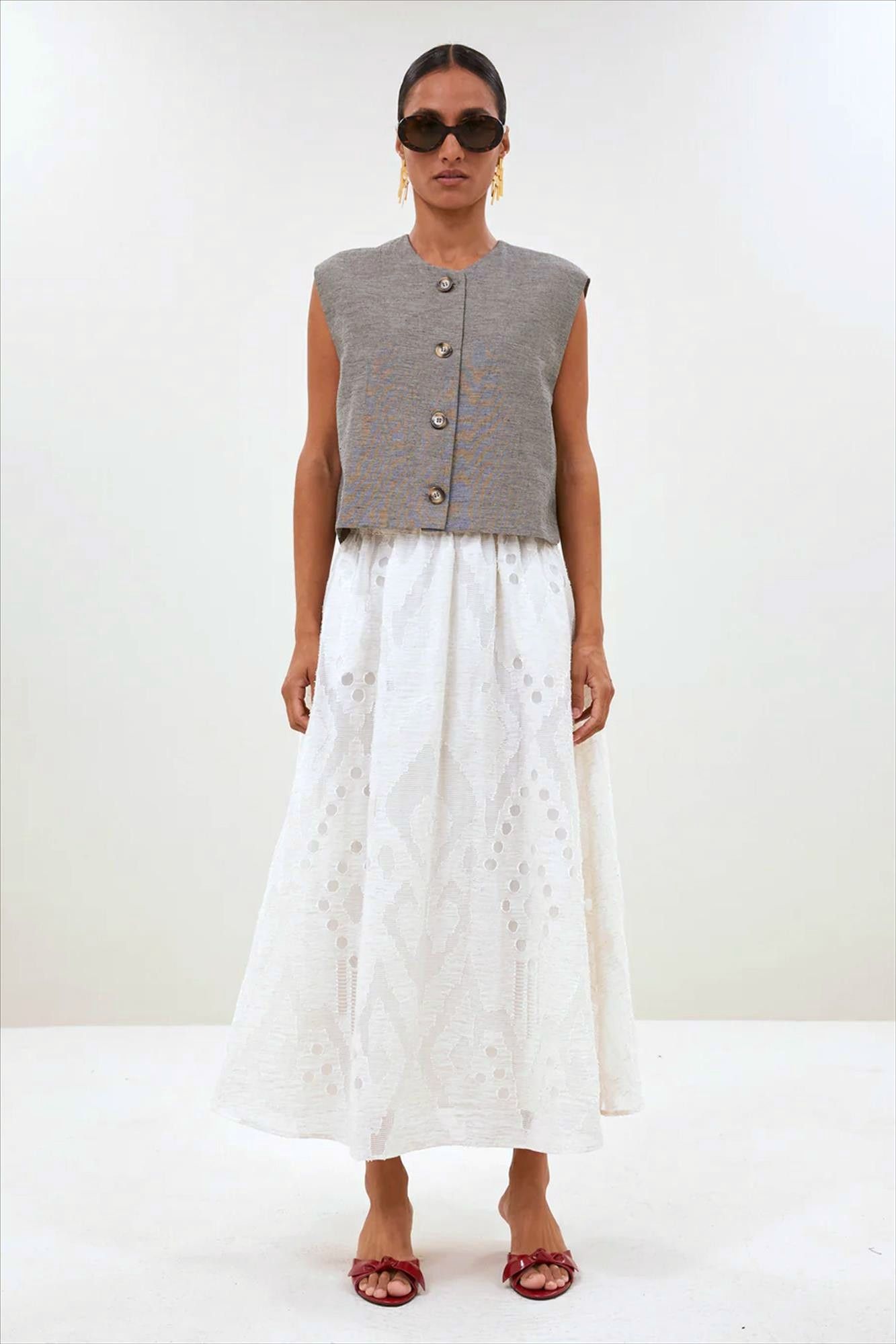 BY BAR - Ecru Juta Mist rok