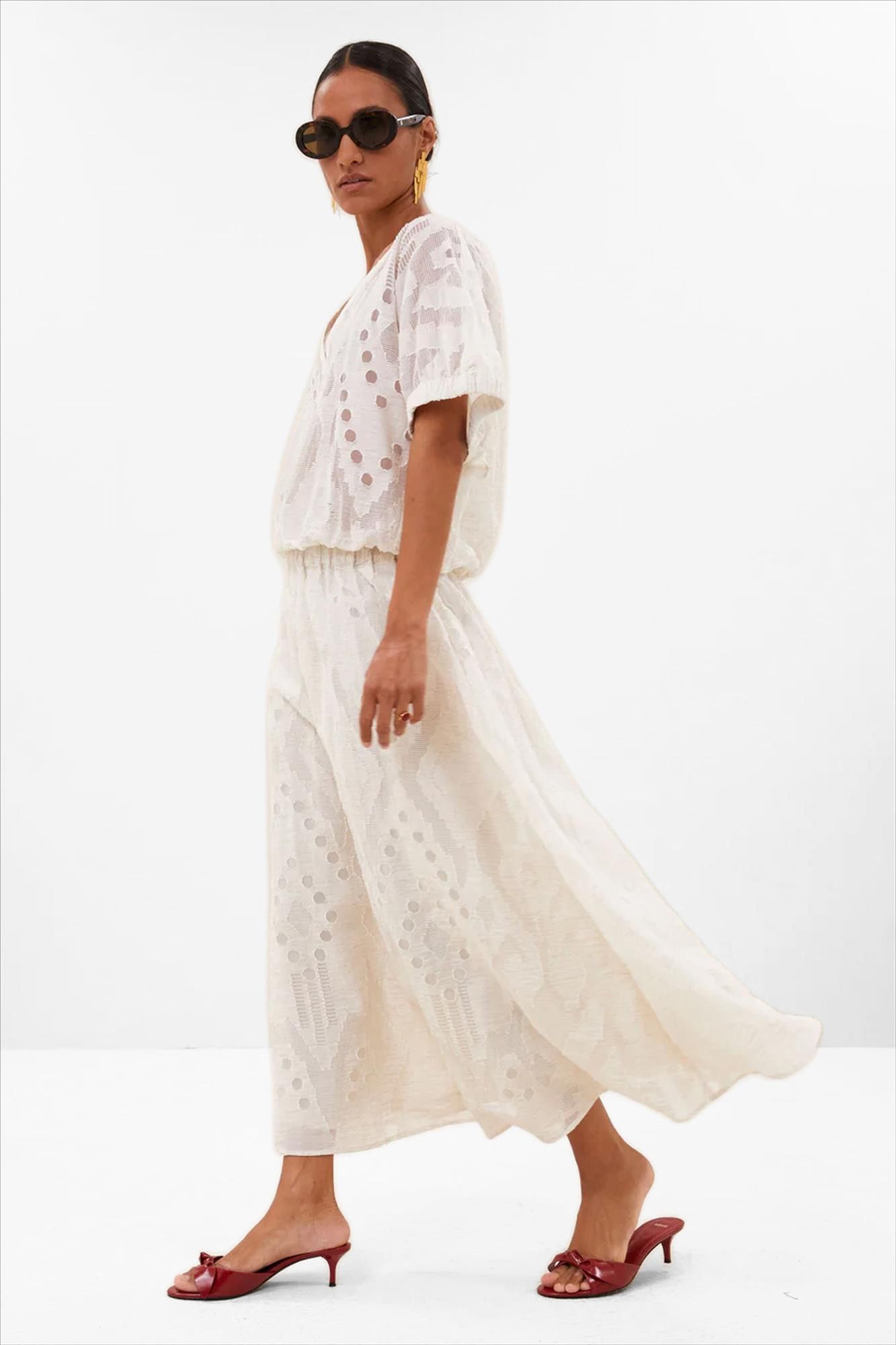 BY BAR - Ecru Juta Mist rok