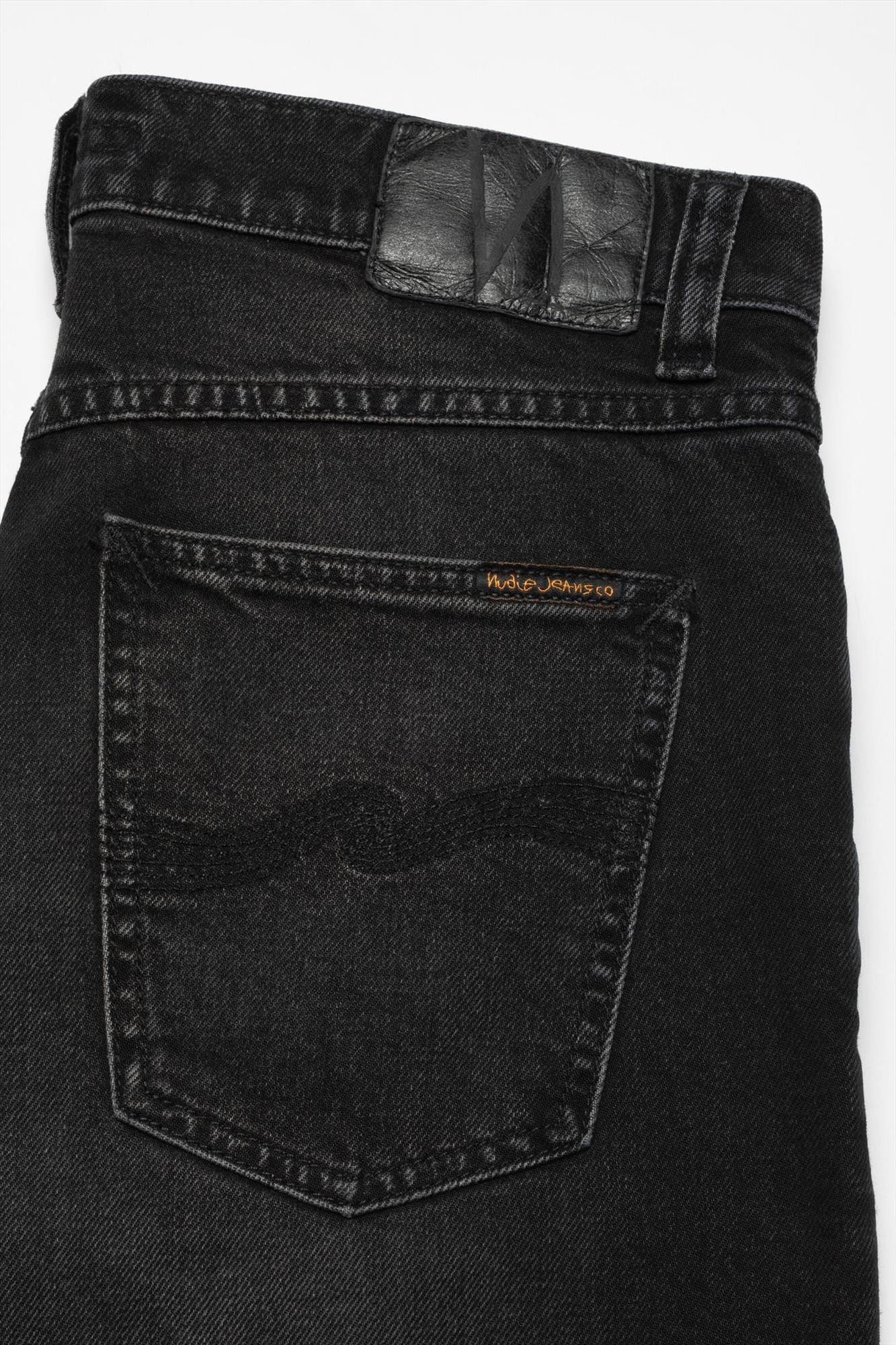 Nudie Jeans Co. - Zwarte Solid Ollie slim jeans