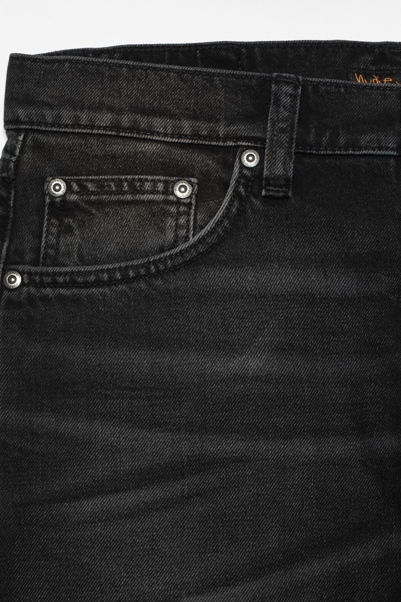 Nudie Jeans Co. - Zwarte Solid Ollie slim jeans