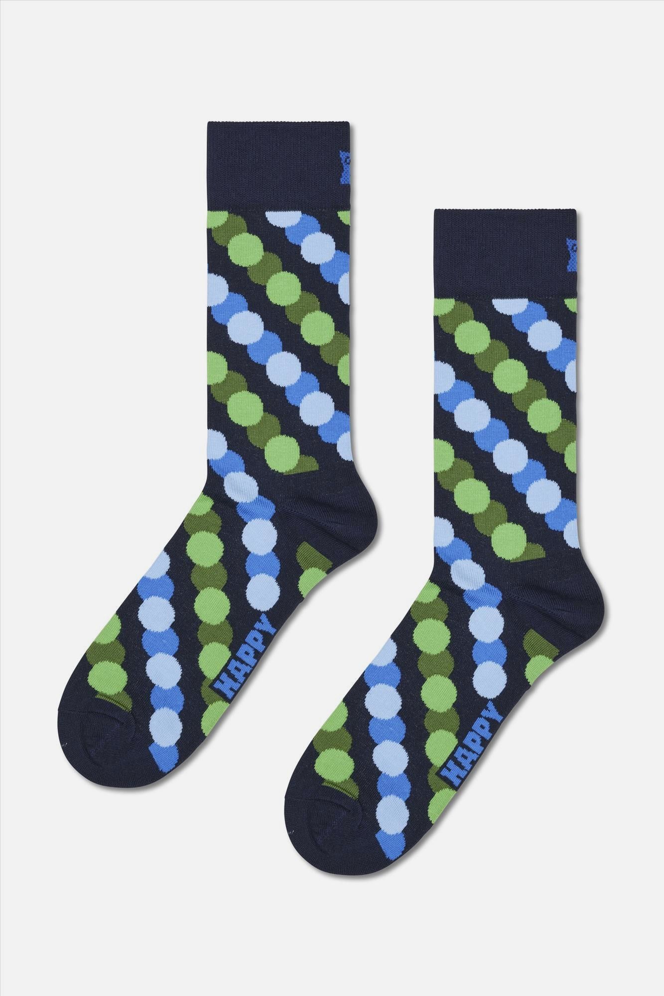 Happy Socks - Donkerblauwe Big Dot Shade sokken, maat: 36-40