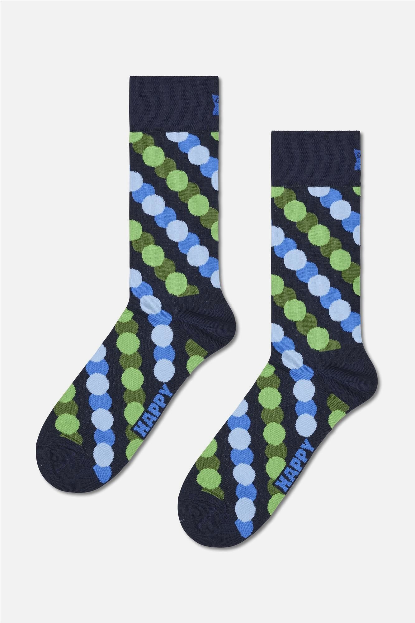 Happy Socks - Donkerblauwe Big Dot Shade sokken, maat: 36-40