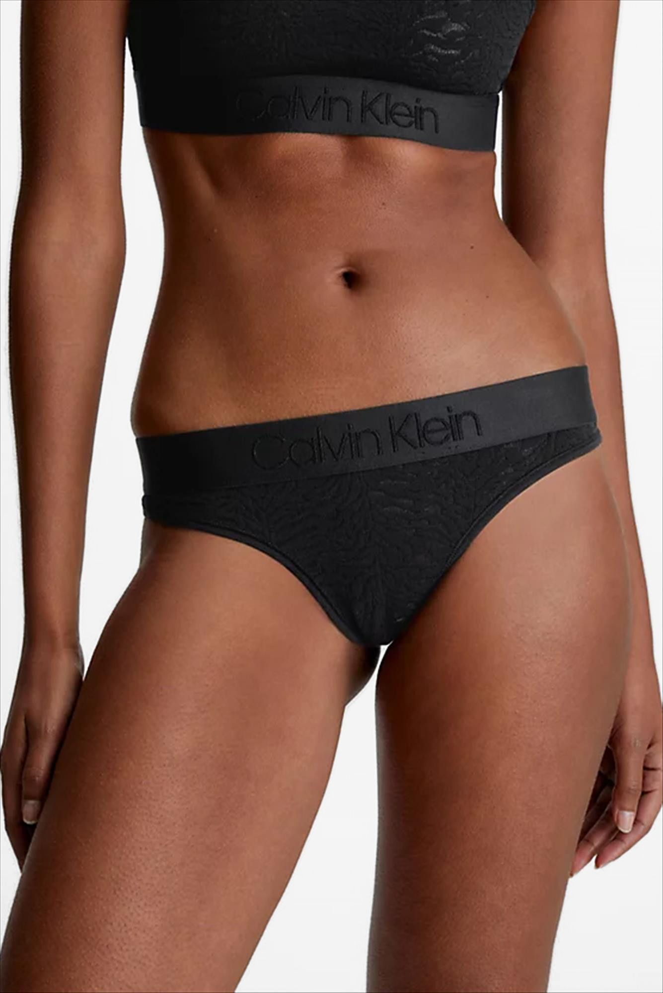 Calvin Klein Underwear - Zwarte Kanten string