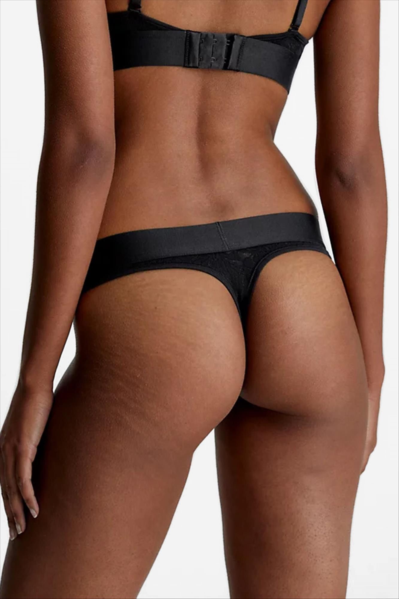 Calvin Klein Underwear - Zwarte Kanten string
