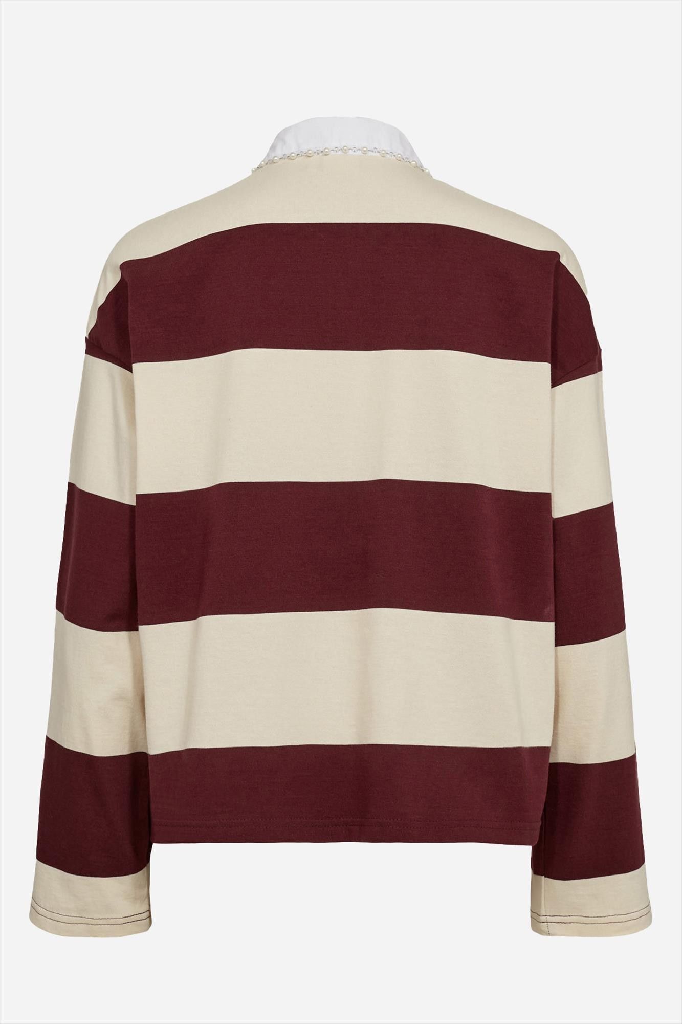 Nümph - Ecru-Paarse Darin sweater