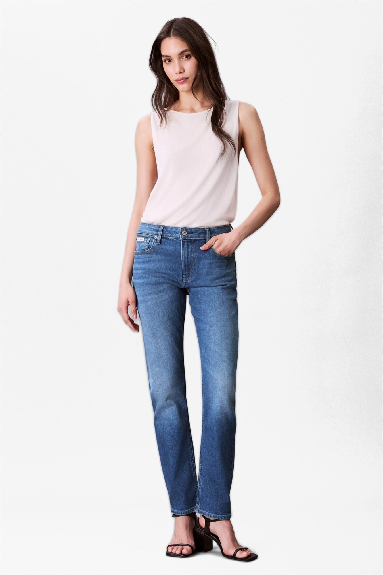 Calvin Klein Jeans - Blauwe Mid Rise slim jeans