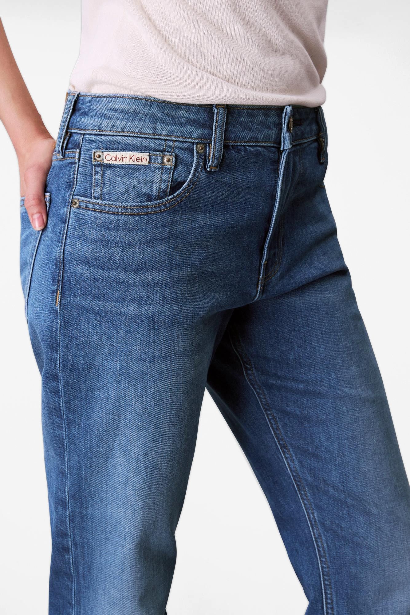 Calvin Klein Jeans - Blauwe Mid Rise slim jeans