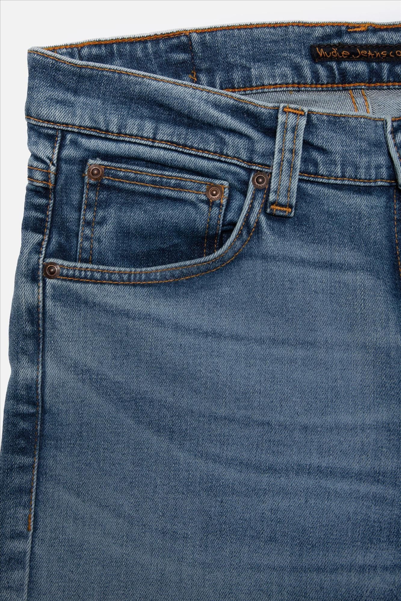 Nudie Jeans Co. - Indigoblauwe Lean Dean slim tapered jeans