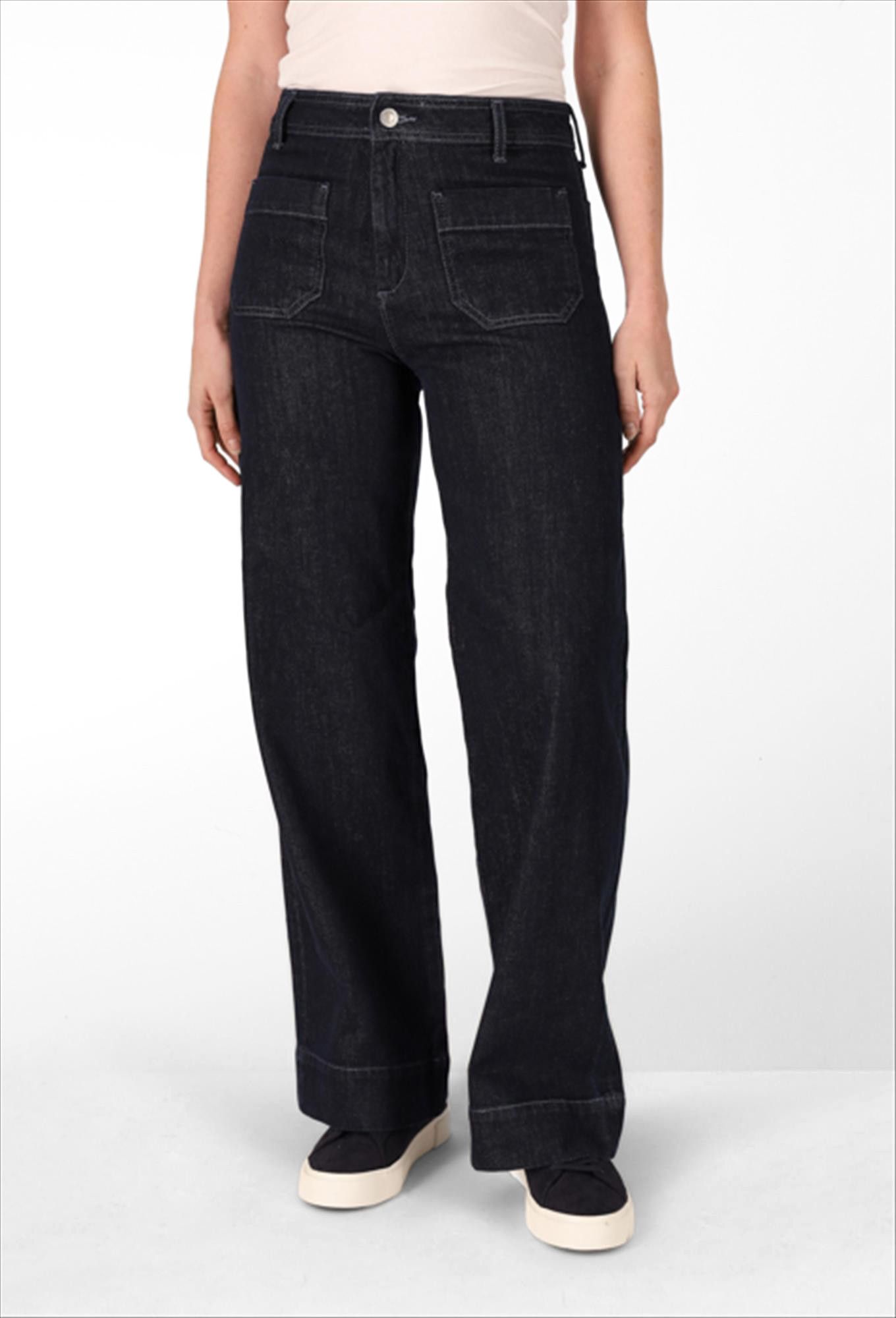 Lee Cooper - Donkerblauwe Kelly Eiffel wide jeans