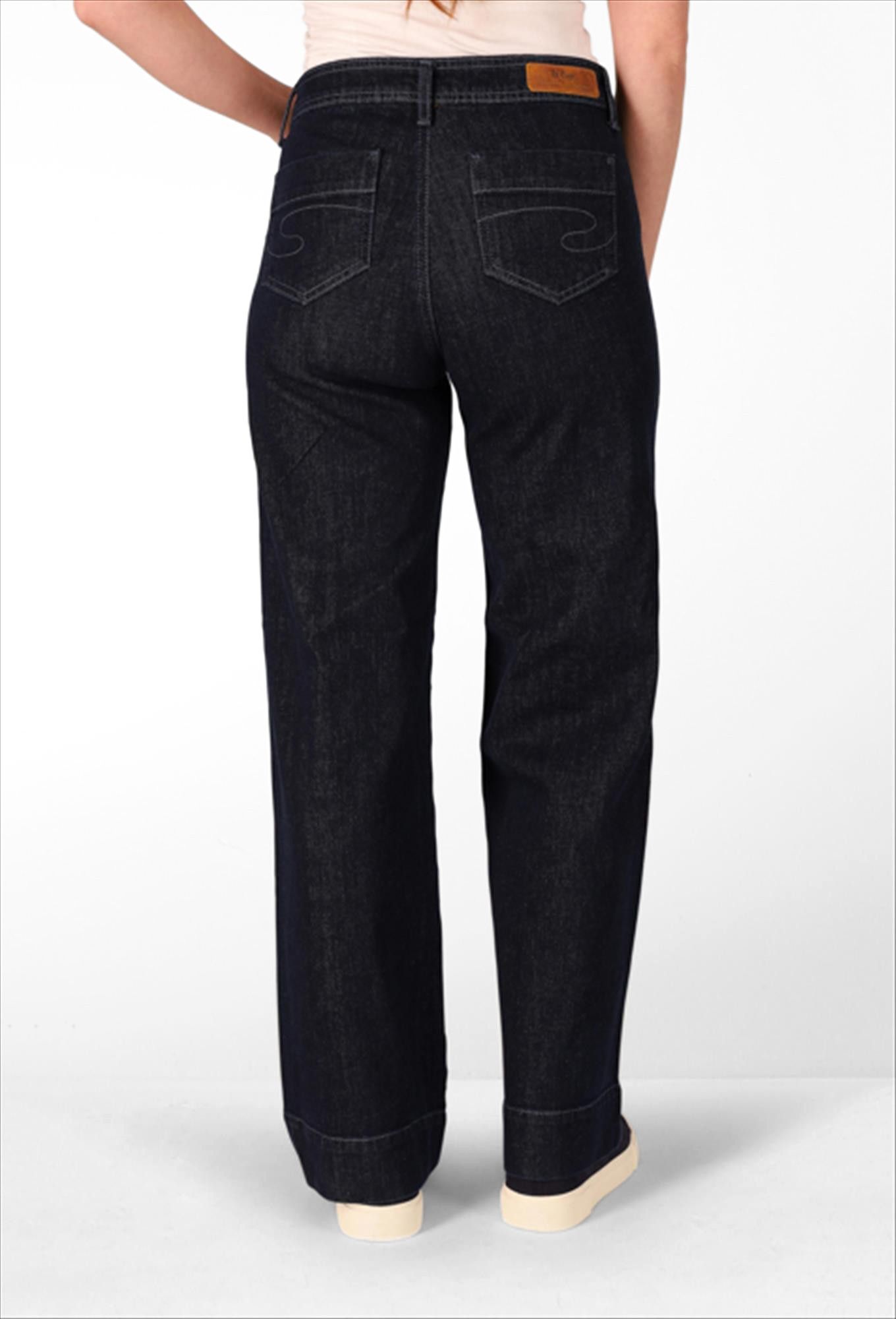 Lee Cooper - Donkerblauwe Kelly Eiffel wide jeans