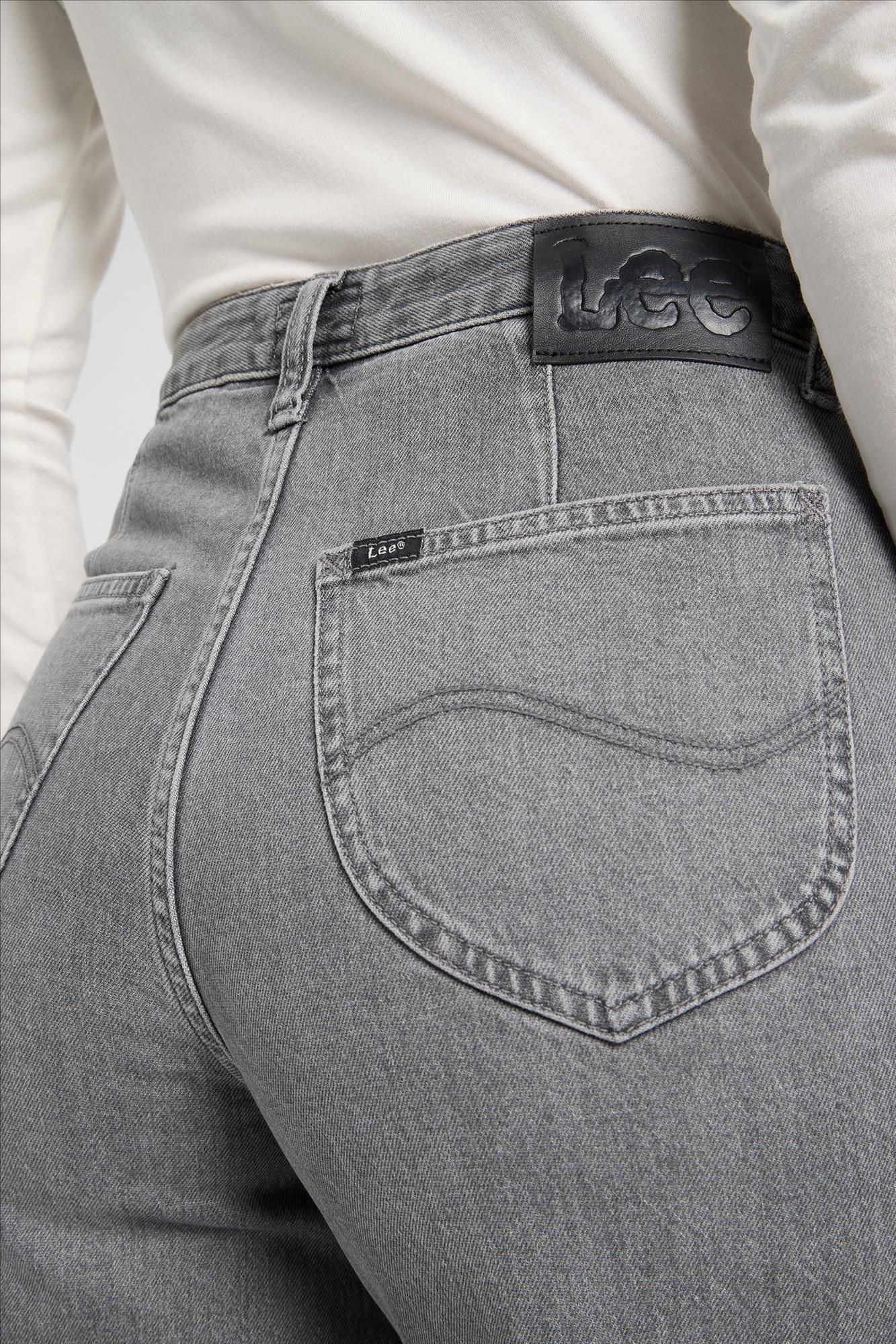Lee - Grijze Stella wide jeans