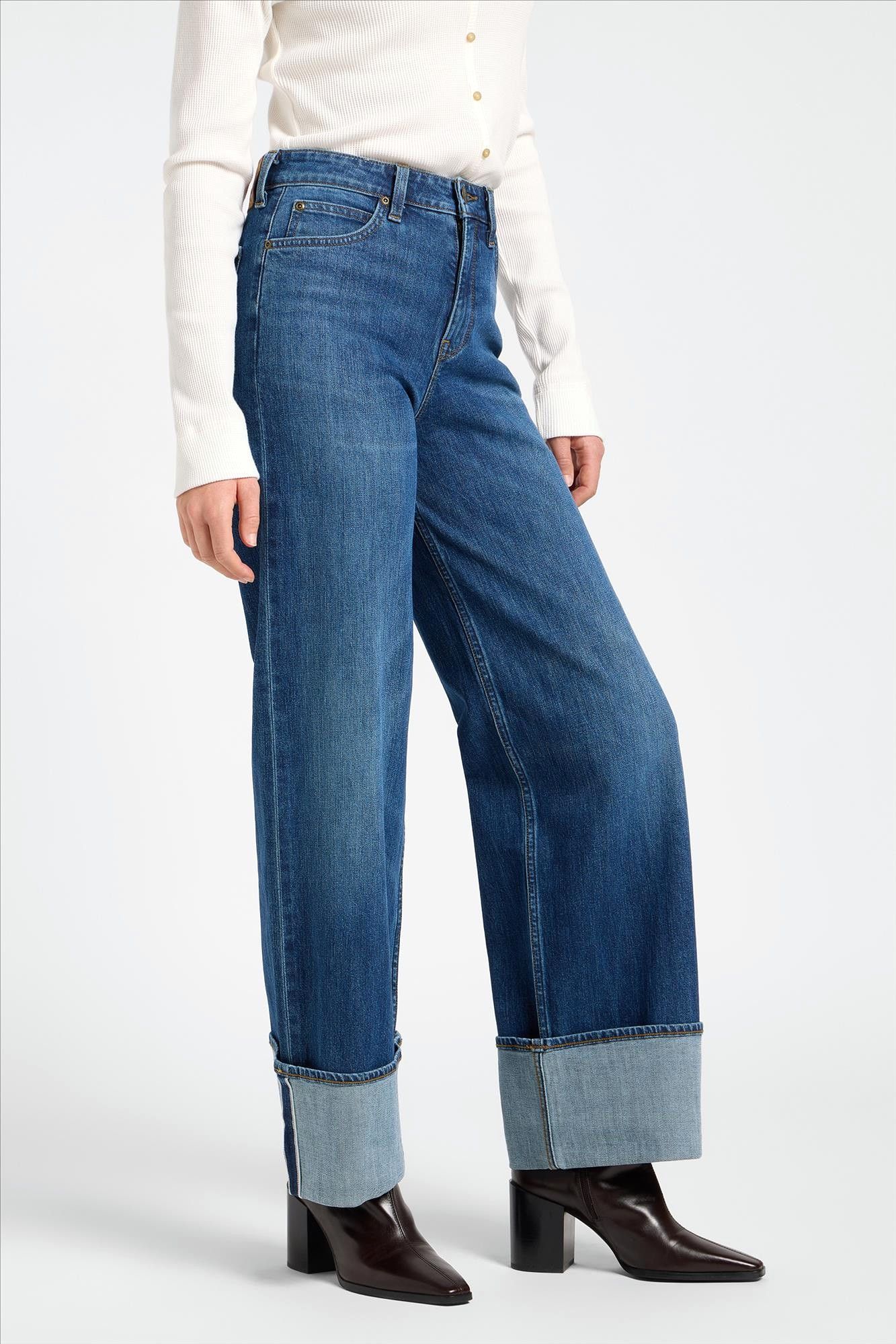 Lee - Donkerblauwe Stella Retro Wide jeans