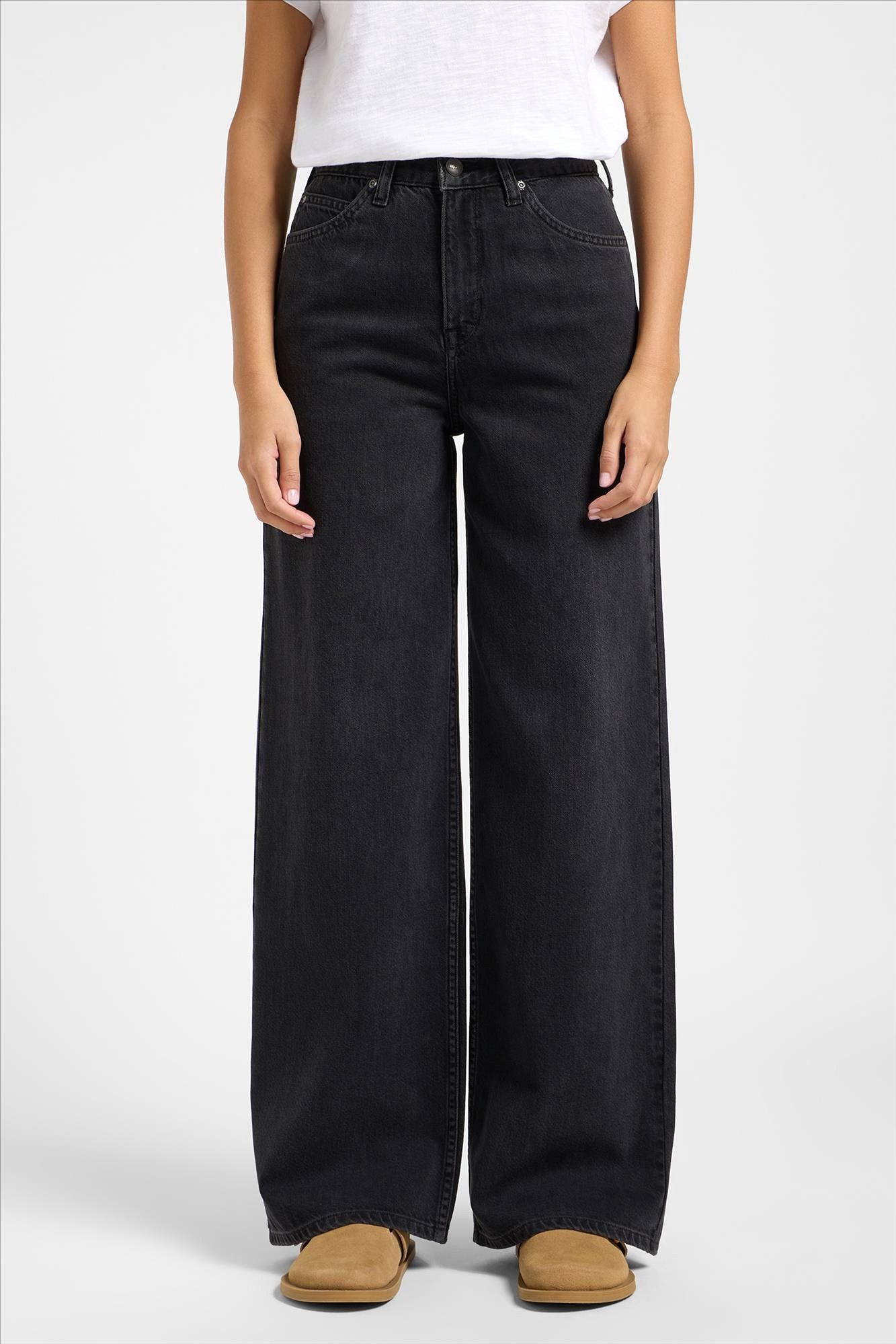 Lee - Zwarte Stella wide jeans