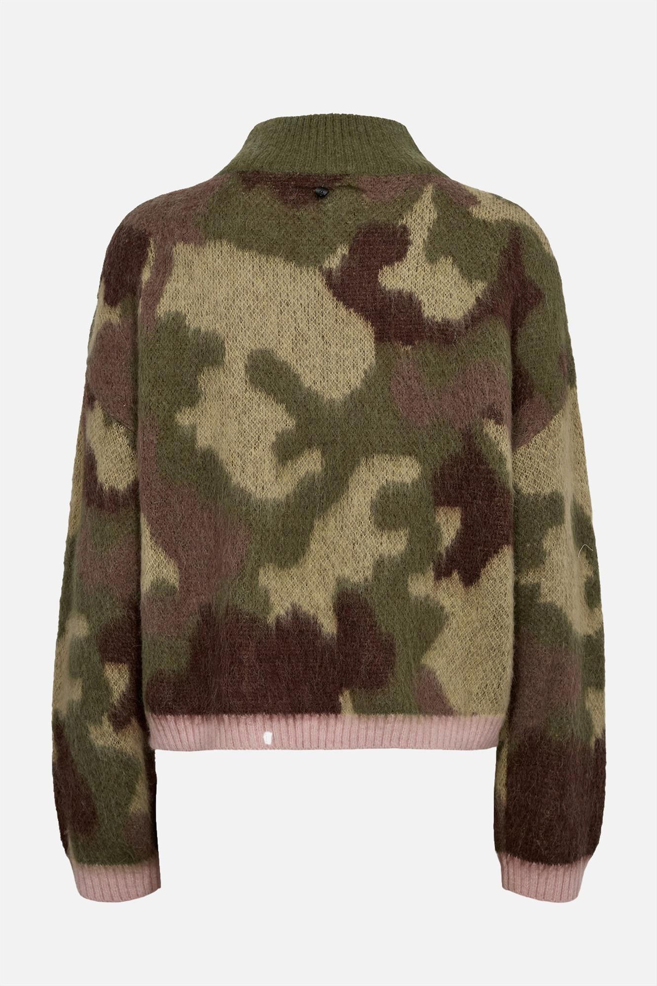 Nümph - Groene Camouflage Nucamu trui