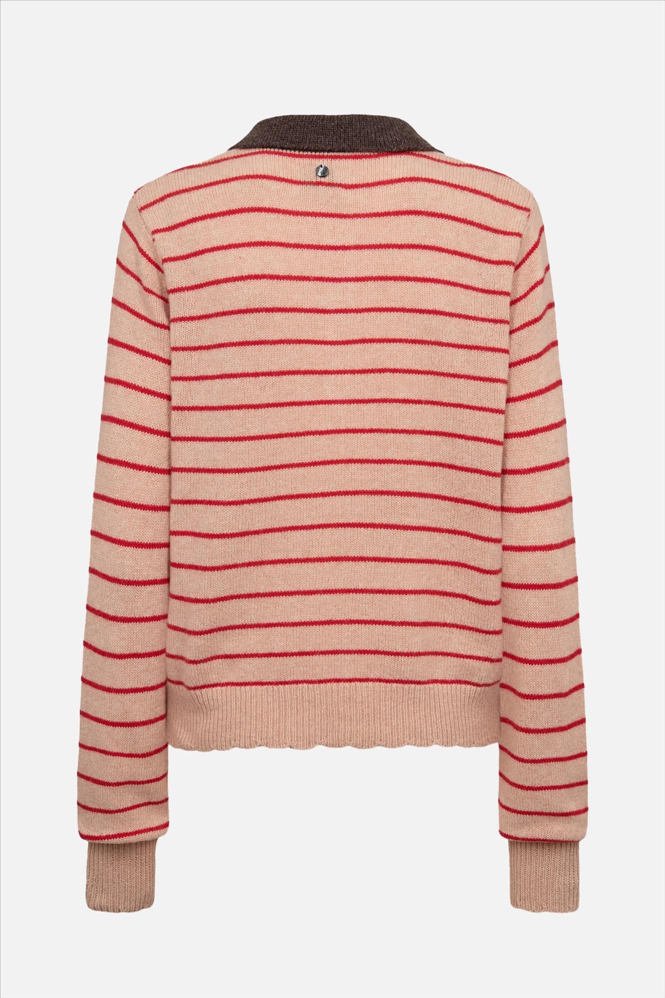 Nümph - Lichtoranje Lucinda Stripe trui