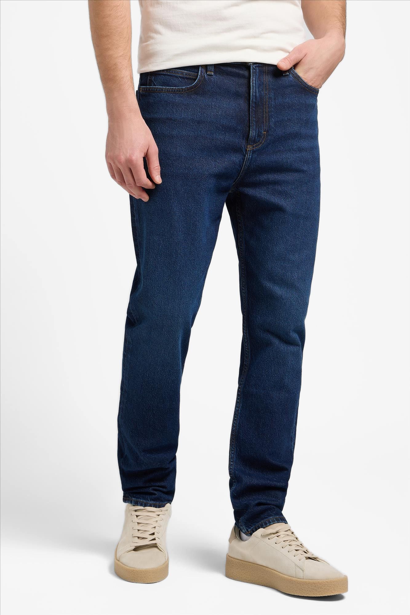 Lee - Donkerblauwe Orbital Austin tapered jeans