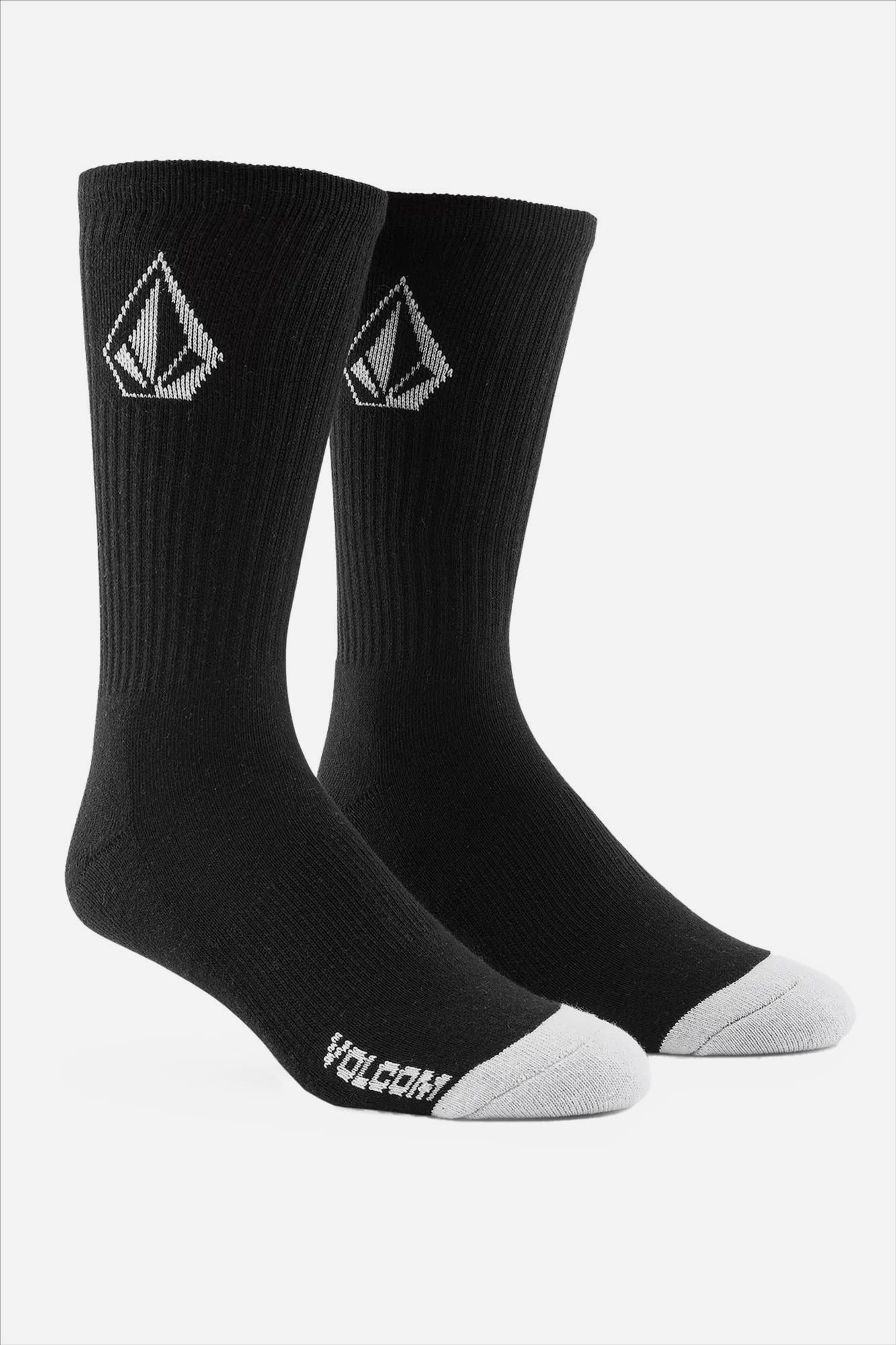 Volcom - Zwarte Full Stone Crew 3-pack sportsokken, maat: 42-47