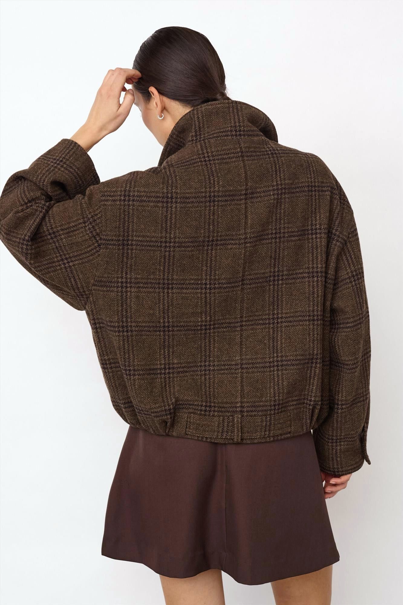 CO'COUTURE - Bruin Gertuite Balloon jacket