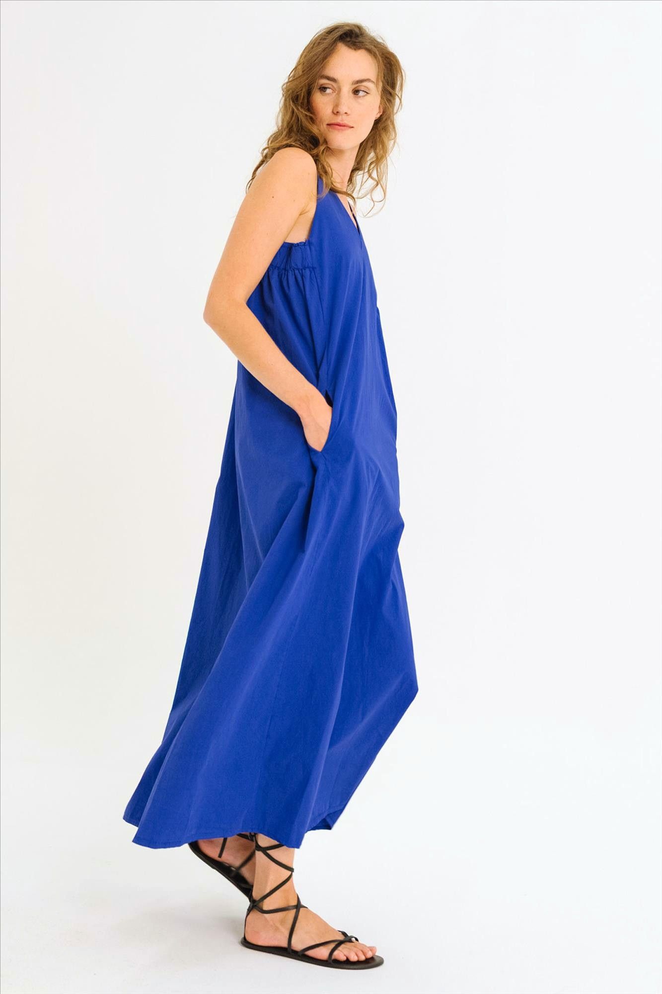 TINSELS - Blauwe Effy Paper jurk