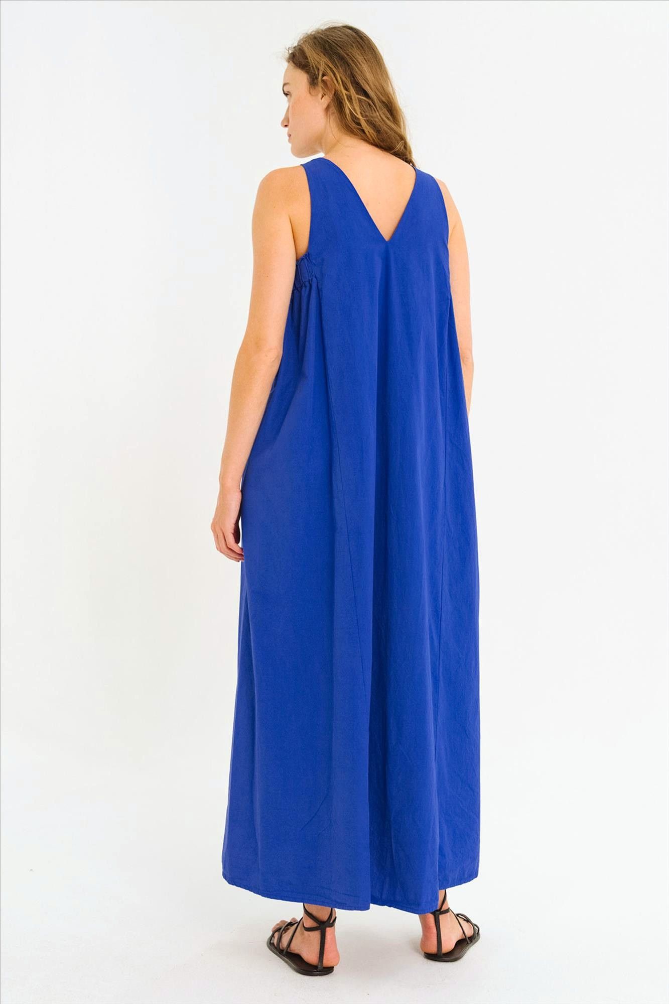 TINSELS - Blauwe Effy Paper jurk