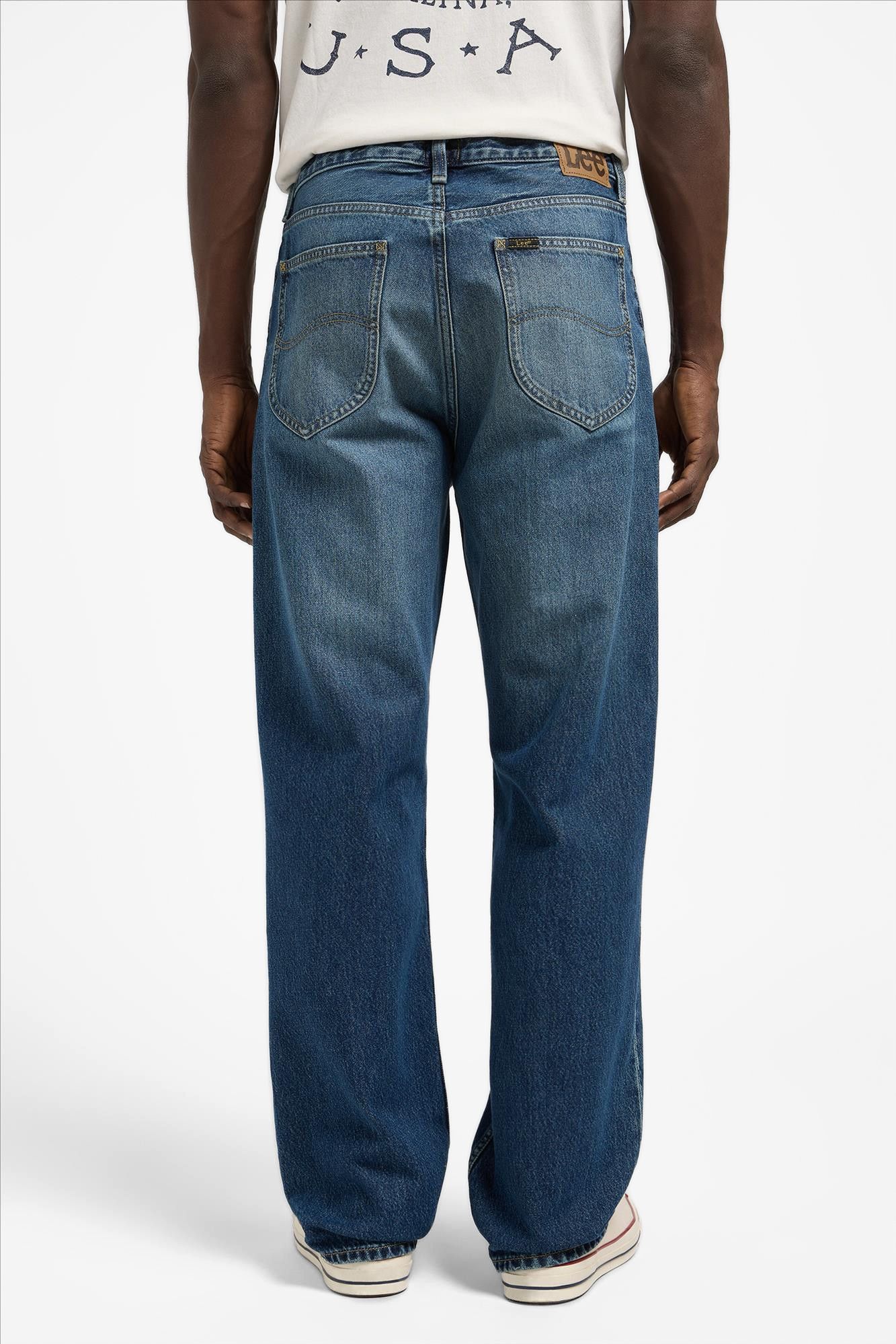 Lee - Middenblauwe Asher loose straight jeans