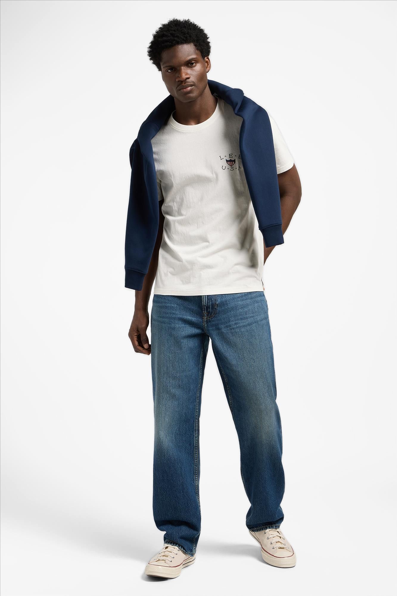 Lee - Middenblauwe Asher loose straight jeans