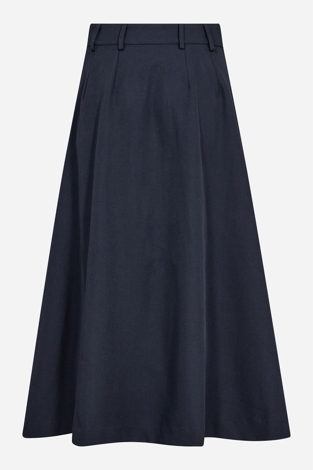 CO'COUTURE - Donkerblauwe Luna Pleat rok