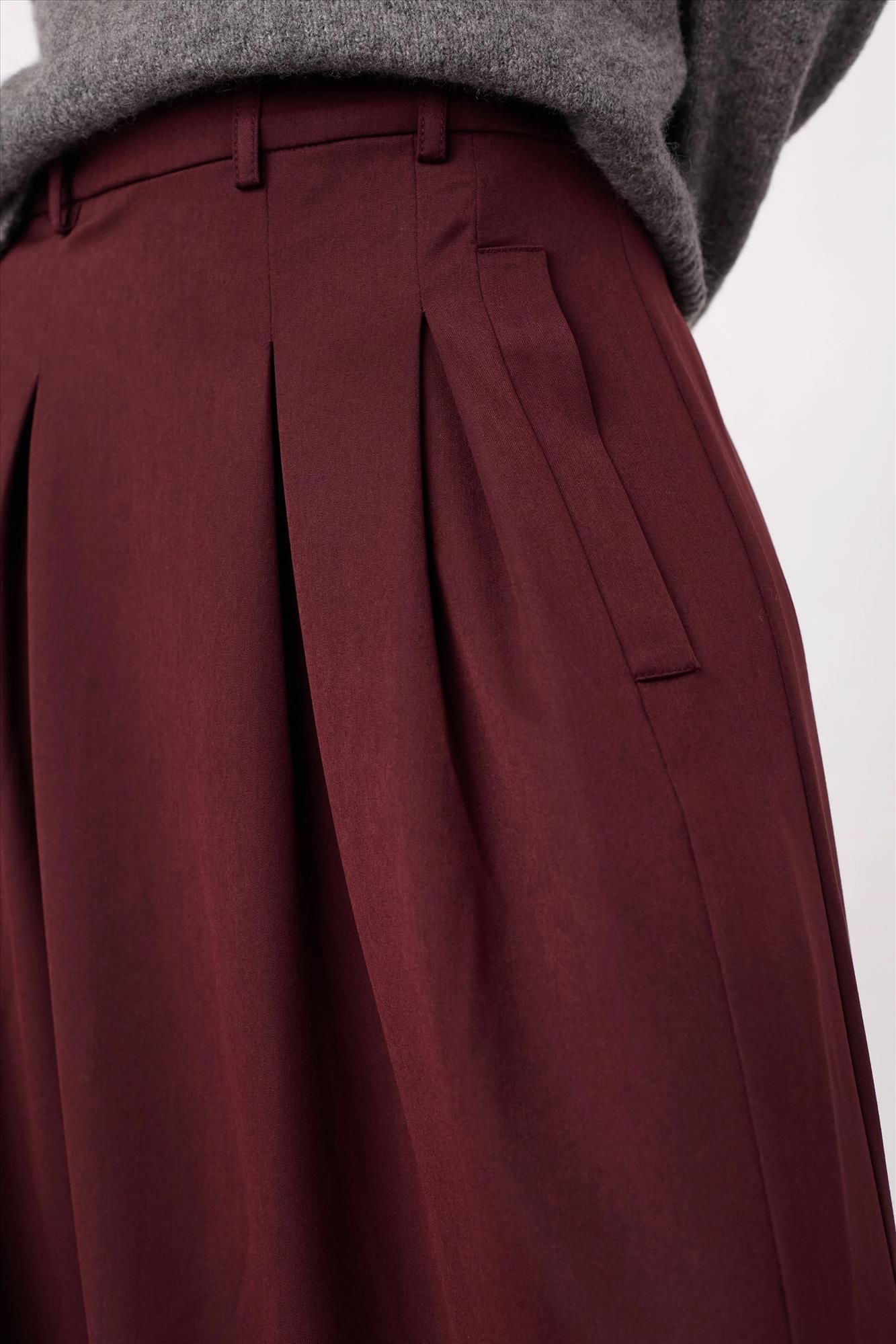 CO'COUTURE - Bordeaux Terry Pleat rok