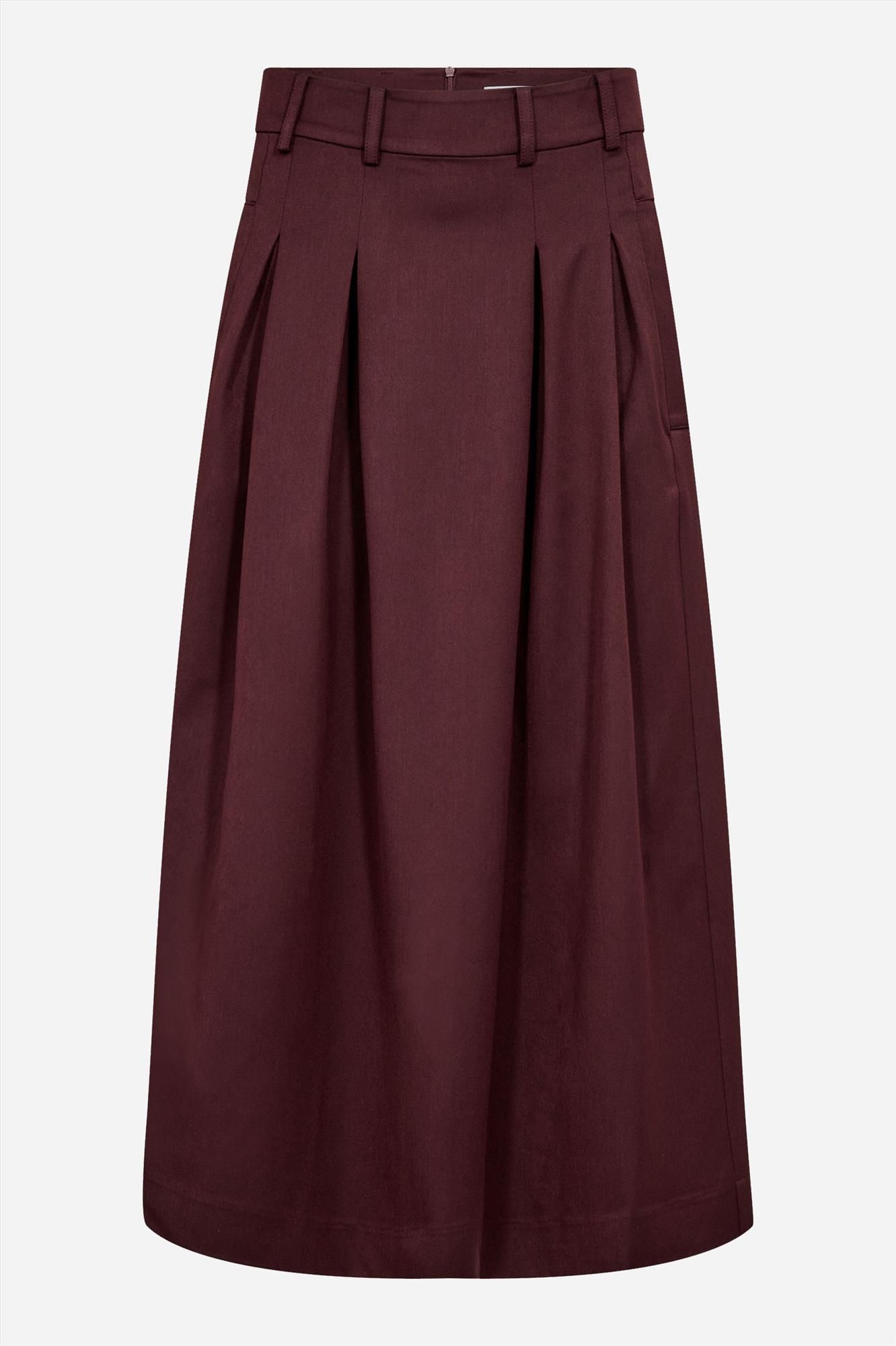 CO'COUTURE - Bordeaux Terry Pleat rok