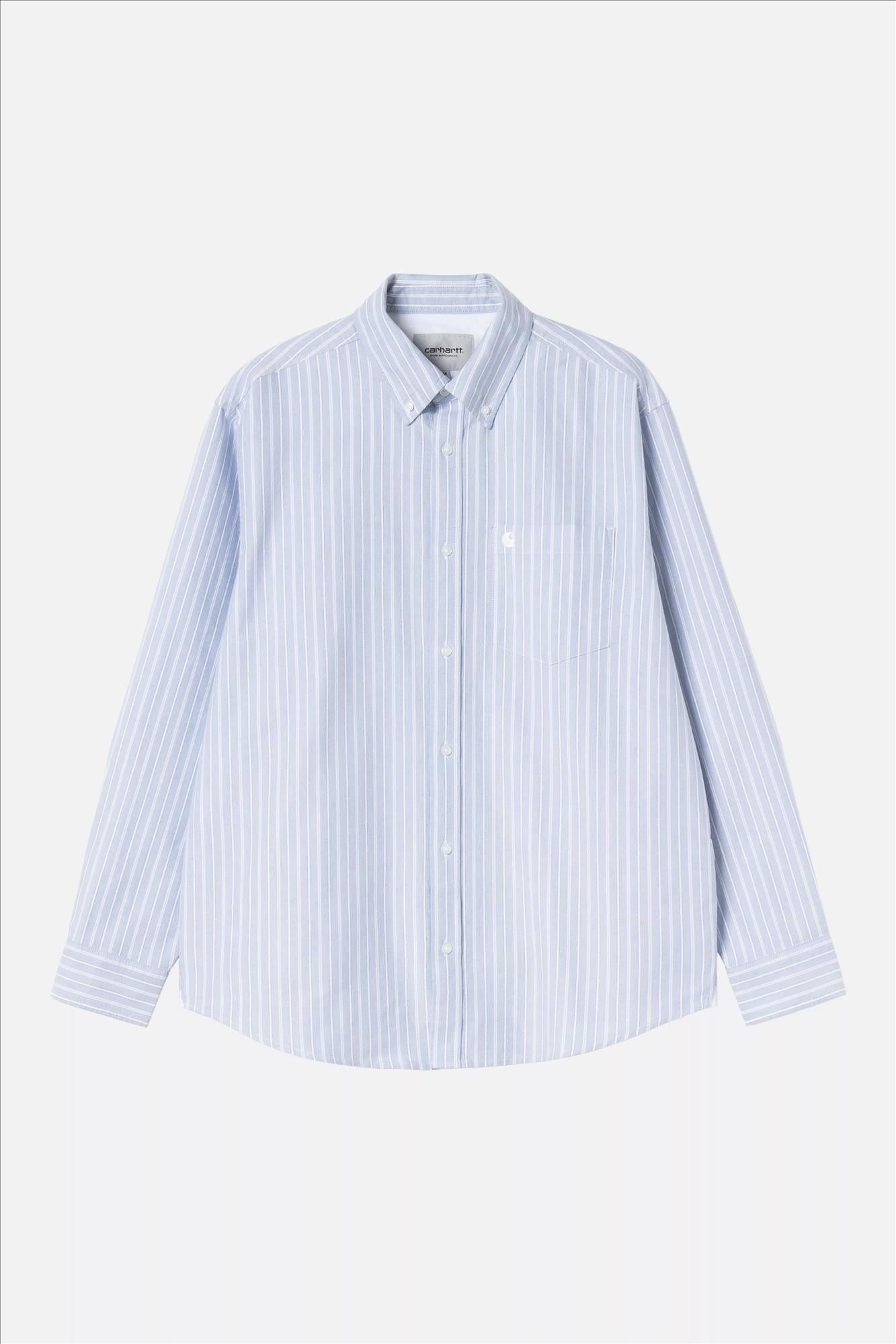 Carhartt WIP - Lichtblauw-Ecru Kanan hemd