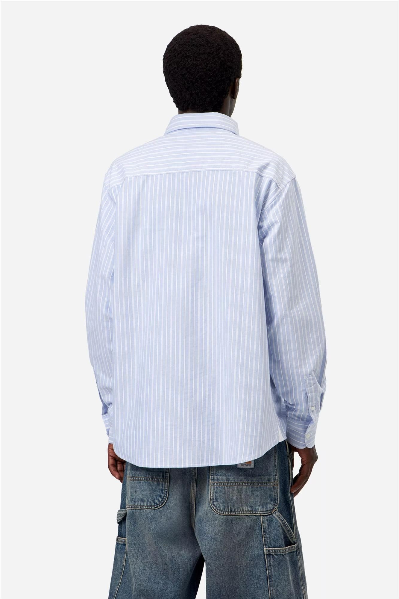 Carhartt WIP - Lichtblauw-Ecru Kanan hemd