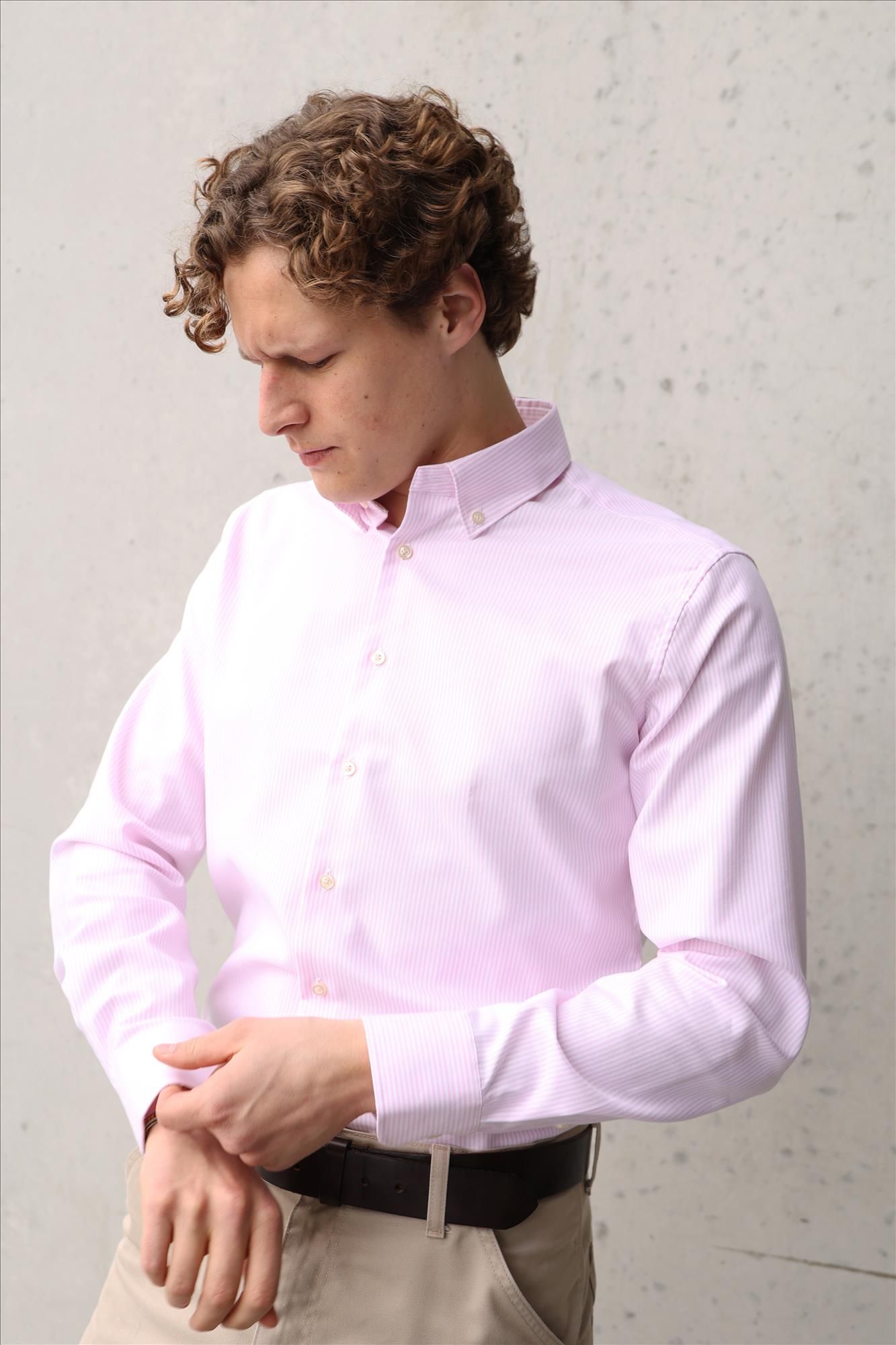 Twelve Ounce - Wit-Roze The Windsor hemd