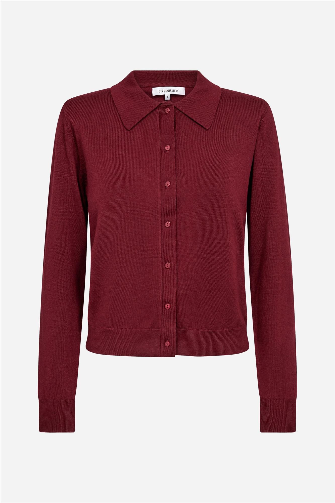 CO'COUTURE - Bordeaux Cory Padded cardigan