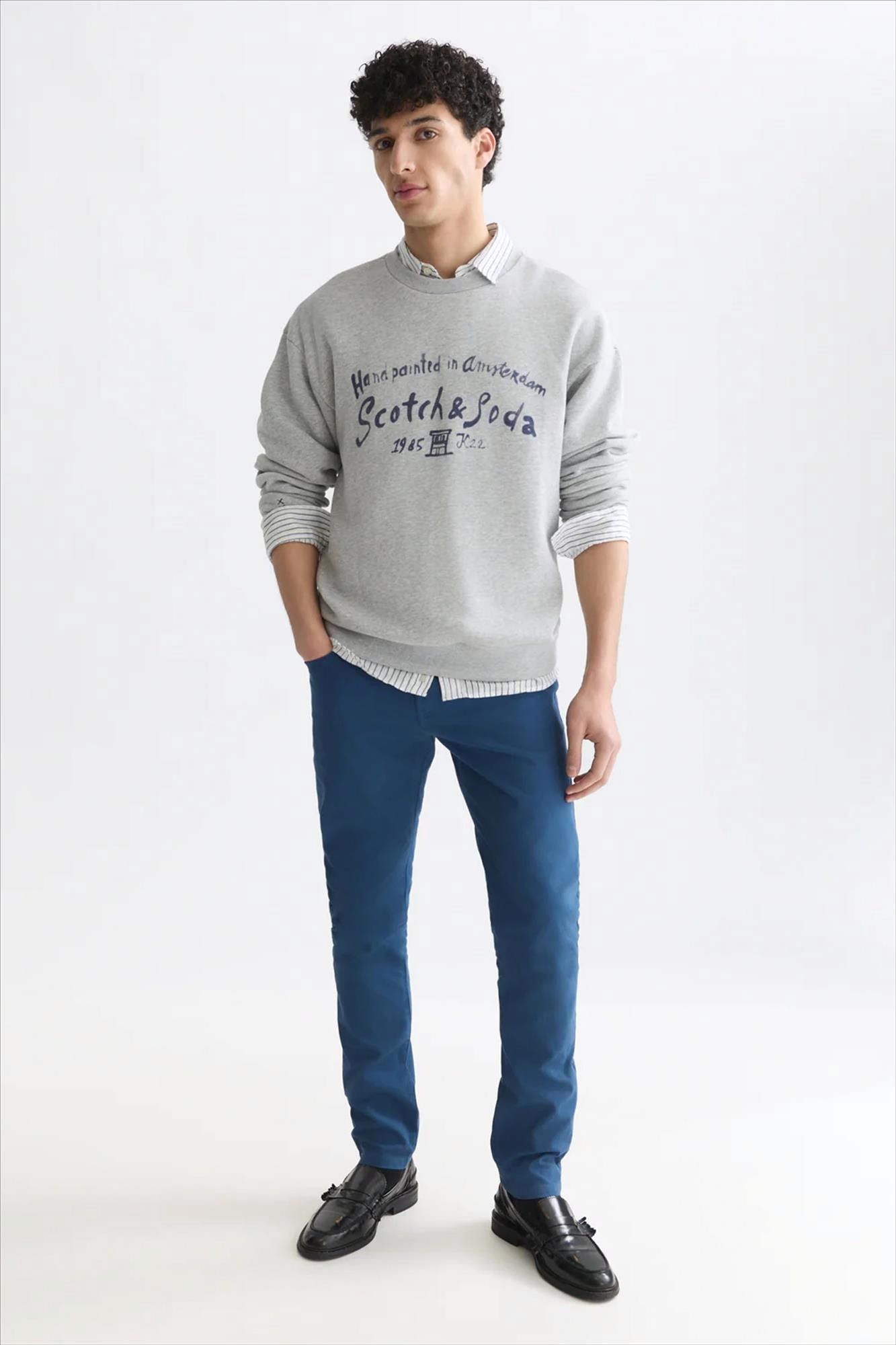 Scotch & Soda - Blauwe Stuart Slim chino