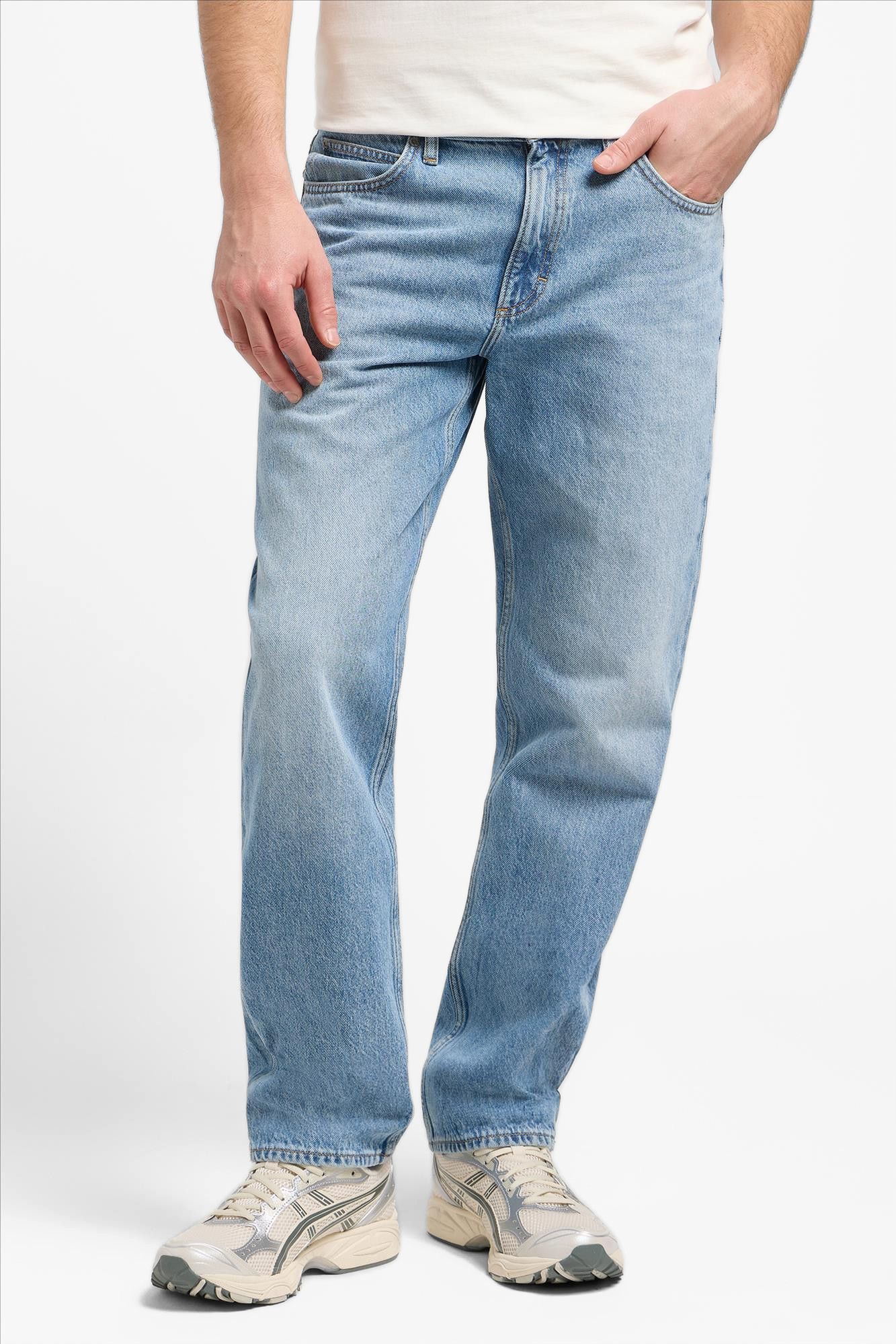 Lee - Lichtblauwe Haden relaxed straight jeans
