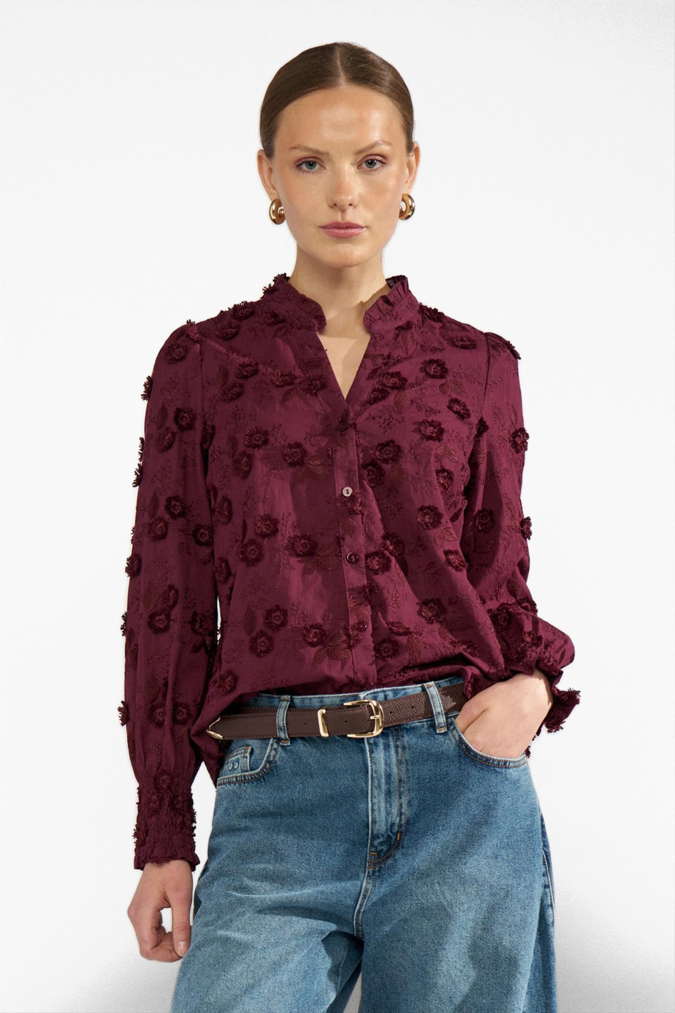 Nümph - Bordeaux Lenea blouse