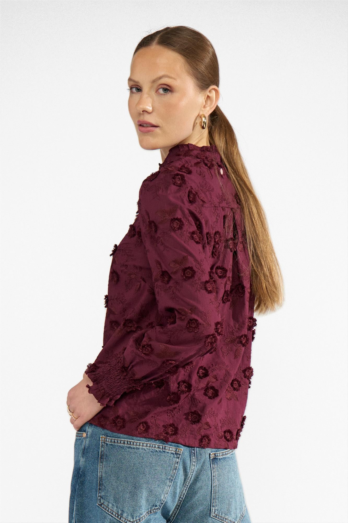 Nümph - Bordeaux Lenea blouse