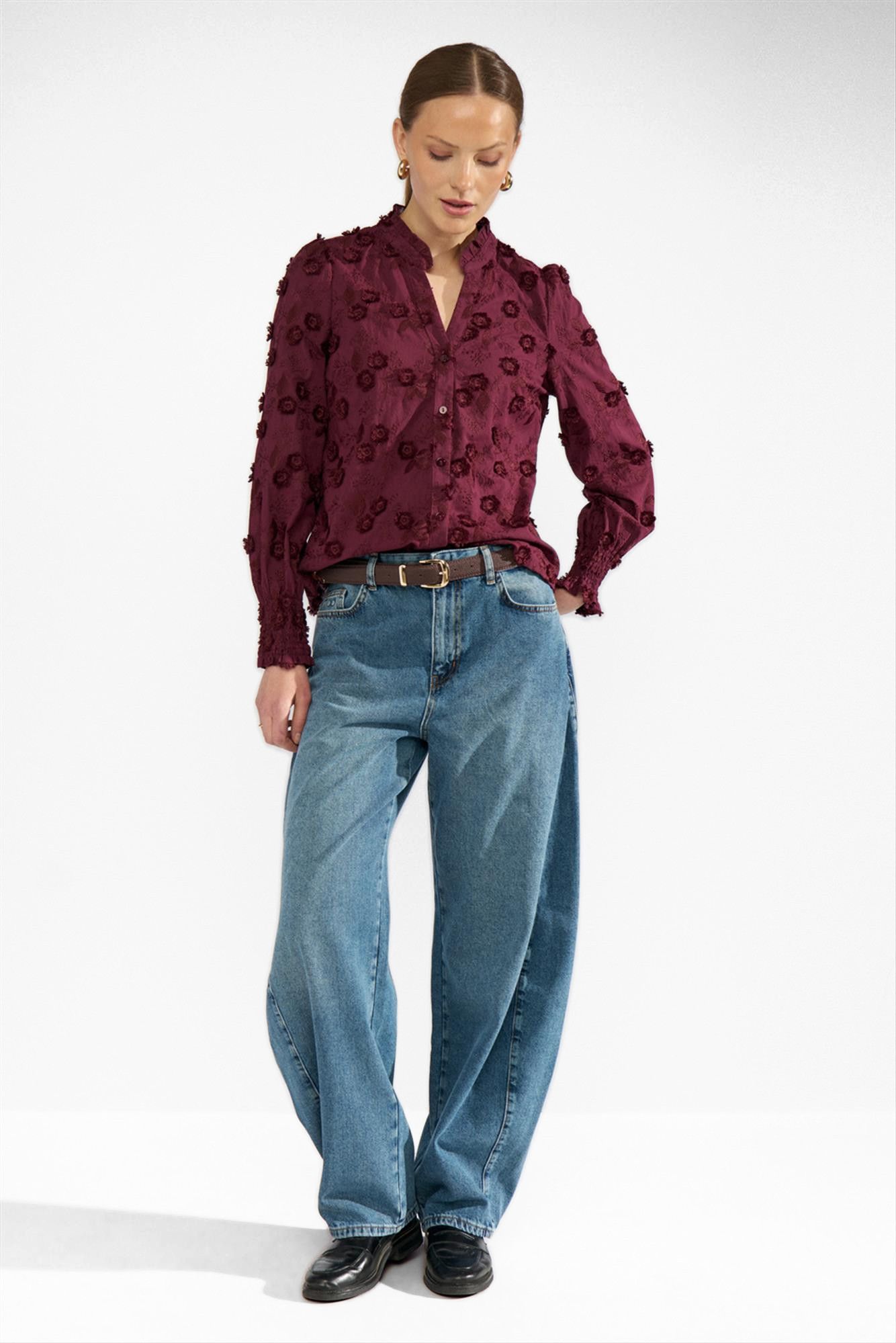 Nümph - Bordeaux Lenea blouse