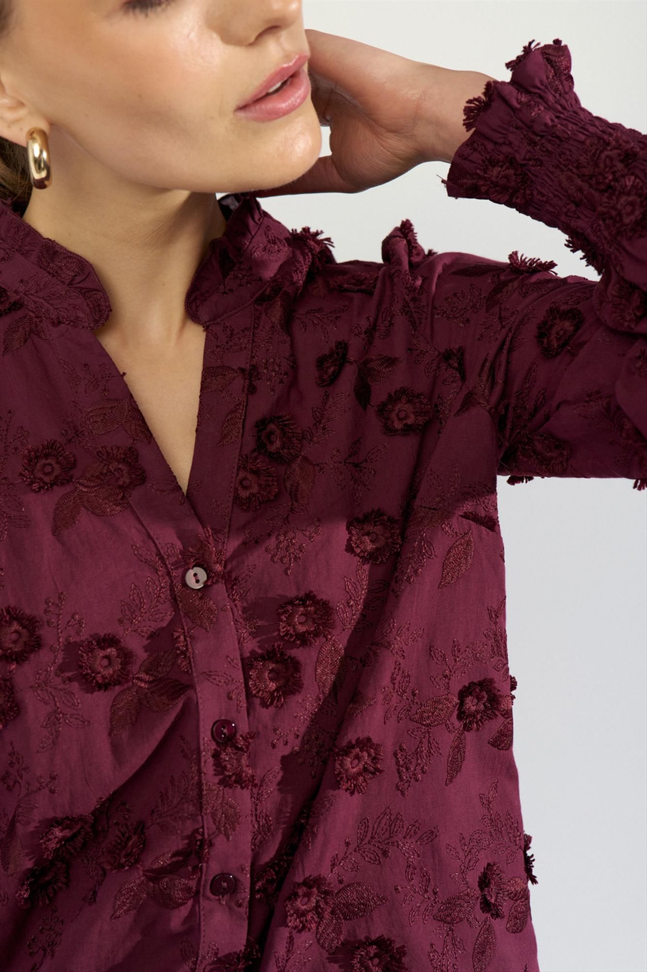 Nümph - Bordeaux Lenea blouse