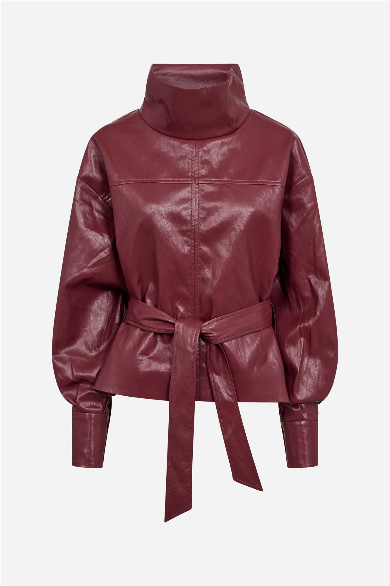 CO'COUTURE - Bordeaux Gitt Funnel Neck blouse