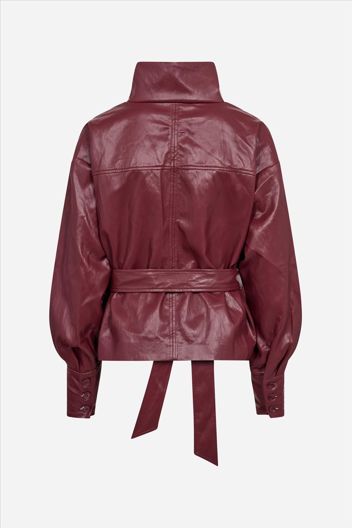 CO'COUTURE - Bordeaux Gitt Funnel Neck blouse