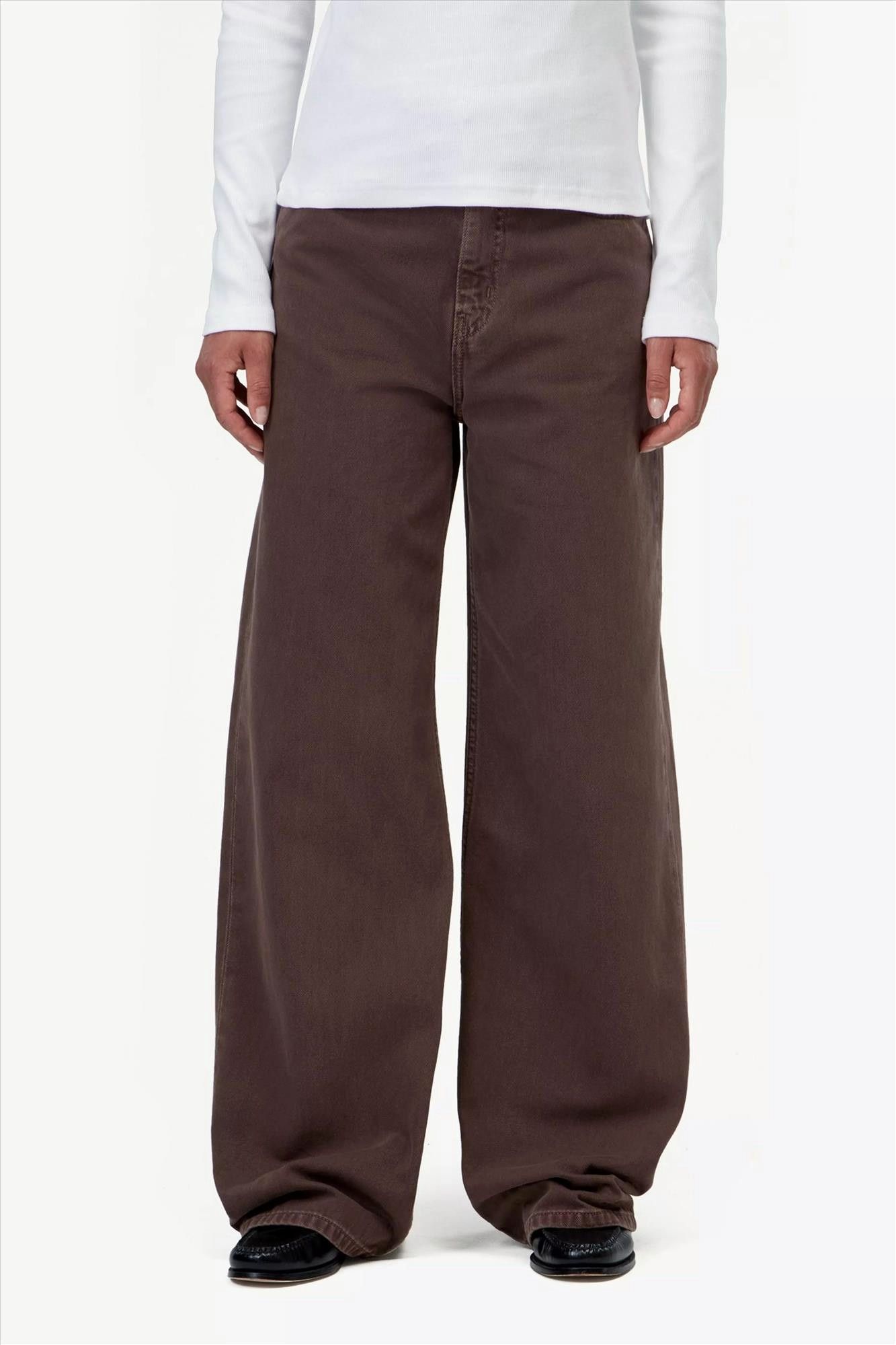 Carhartt WIP - Donkerbruine Jane loose jeans