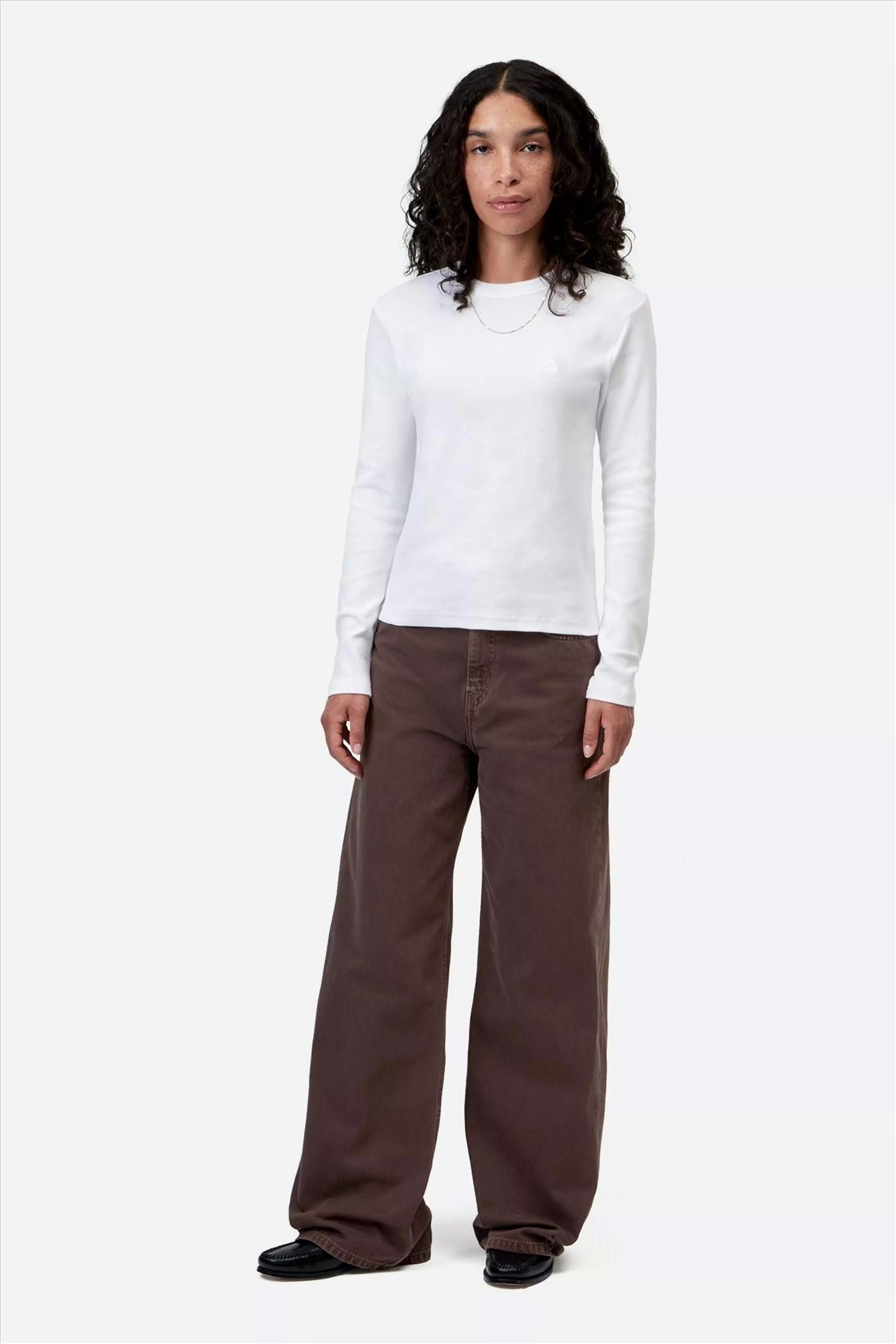 Carhartt WIP - Donkerbruine Jane loose jeans