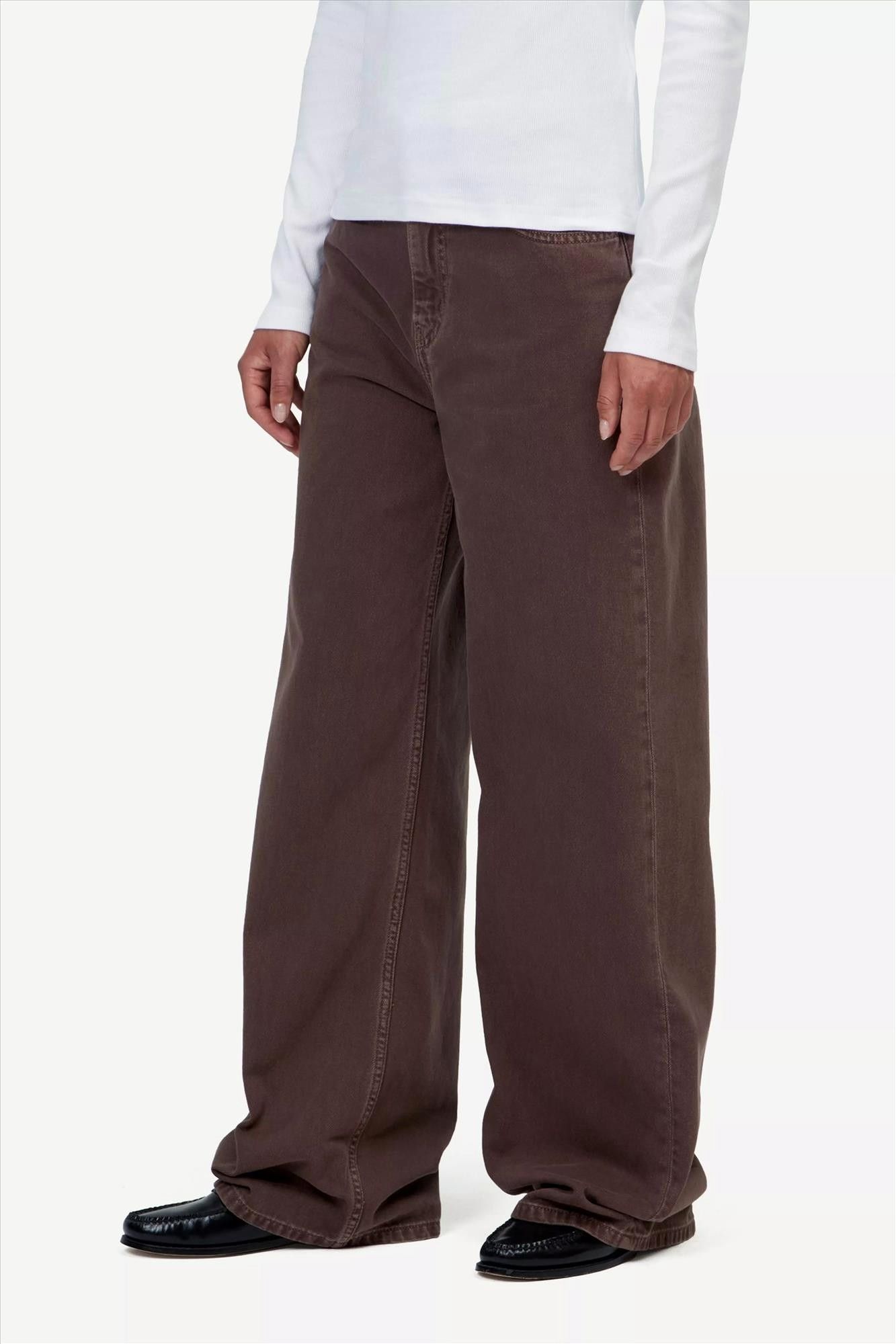 Carhartt WIP - Donkerbruine Jane loose jeans