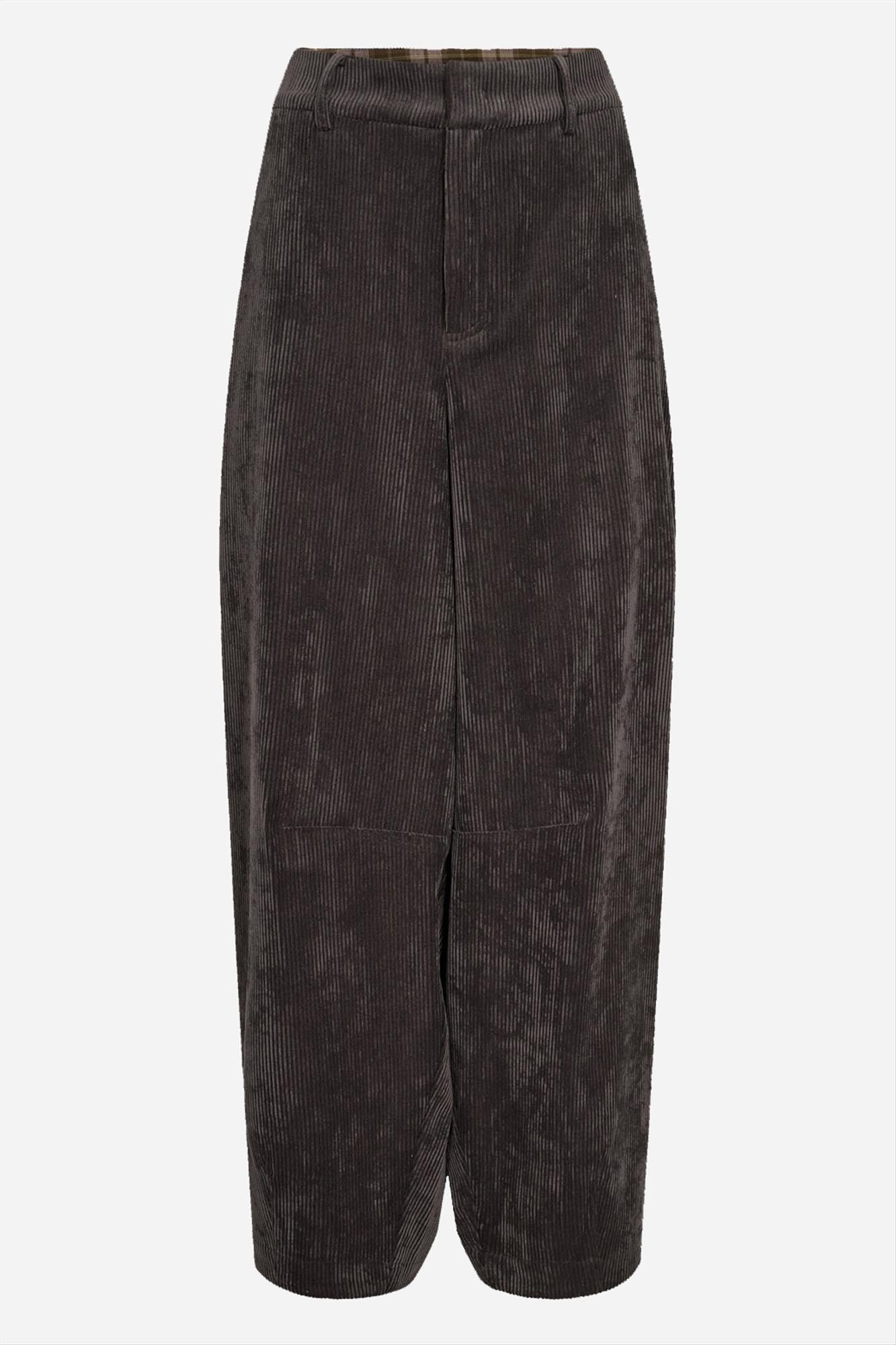 Nümph - Donkergrijze Celise barrel broek