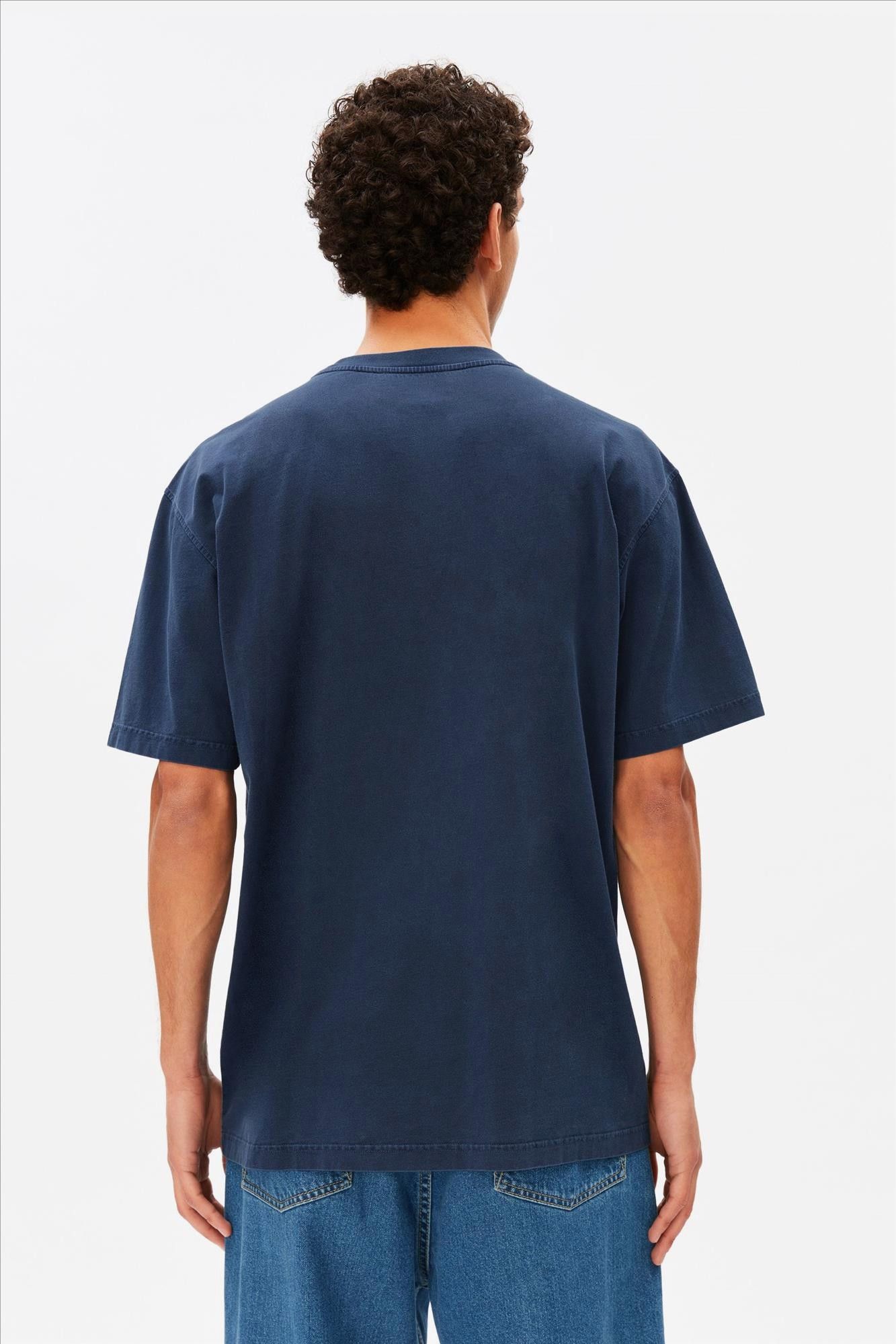 Armed Angels - Donkerblauwe Iconic Maarkos T-shirt