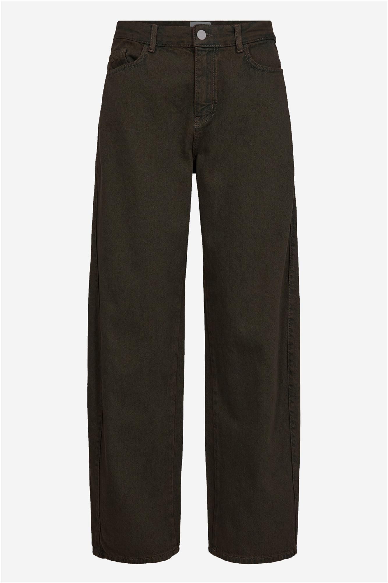 Nümph - Donkerbruine Amsterdam barrel jeans
