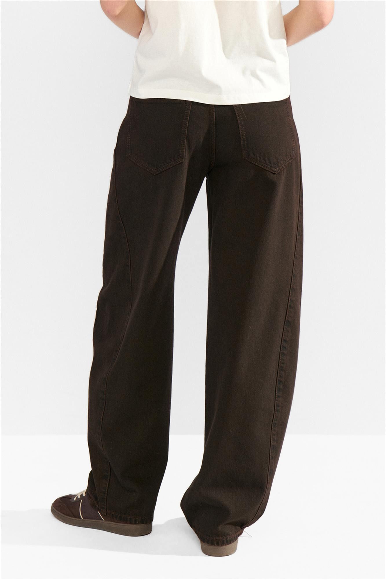 Nümph - Donkerbruine Amsterdam barrel jeans